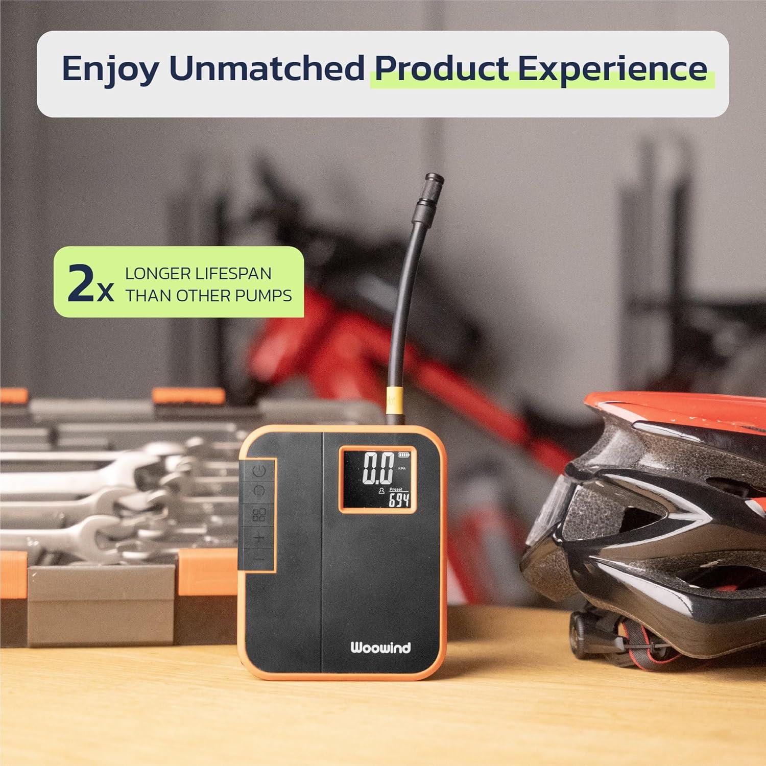 Compresor de Aire Portátil Woowind DP3 150PSI Inflador Neumáticos