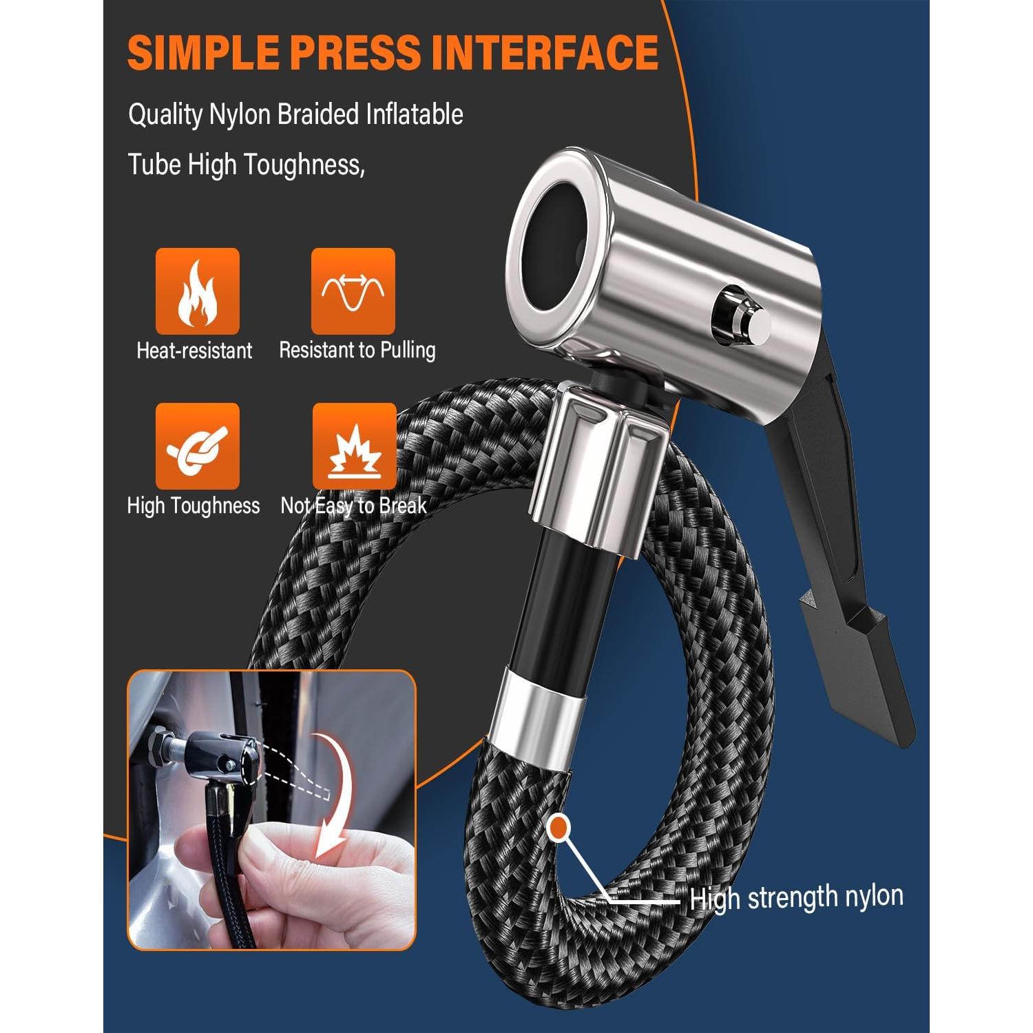 Compresor de Aire UADCA Portátil 20V con Manómetro Digital