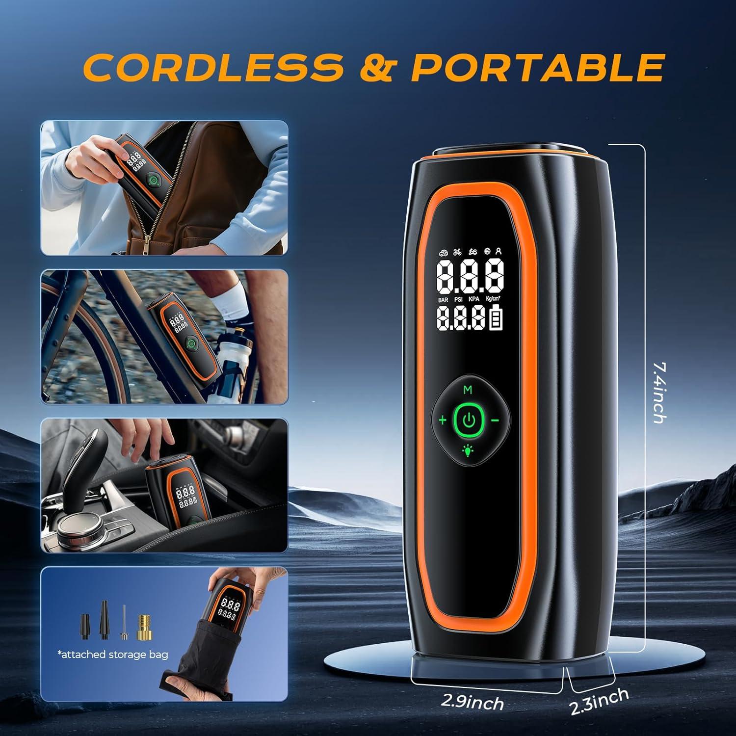 Compresor de Aire Portátil Syvenies 220 PSI Batería 26000mAh