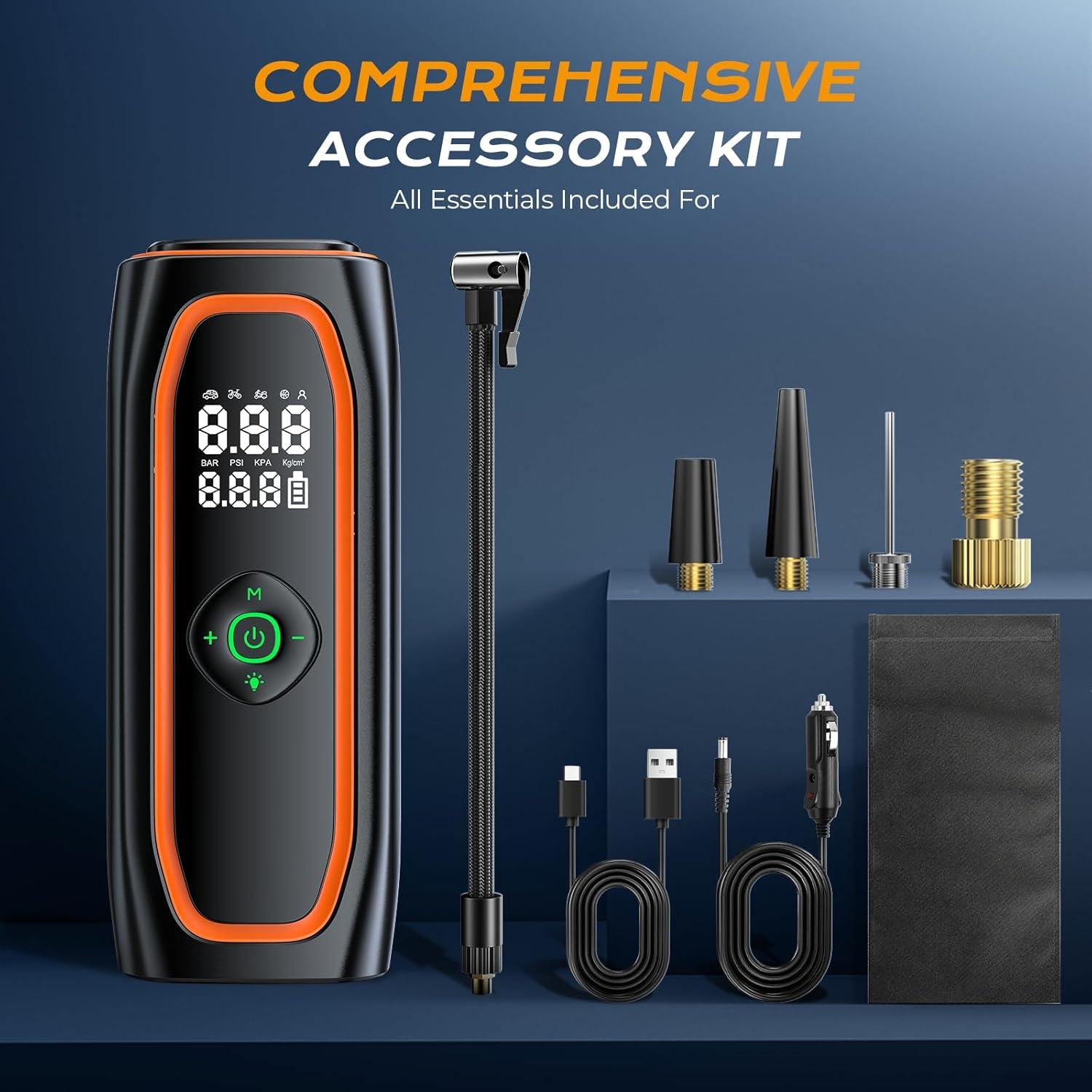 Compresor de Aire Portátil Syvenies 220 PSI Batería 26000mAh