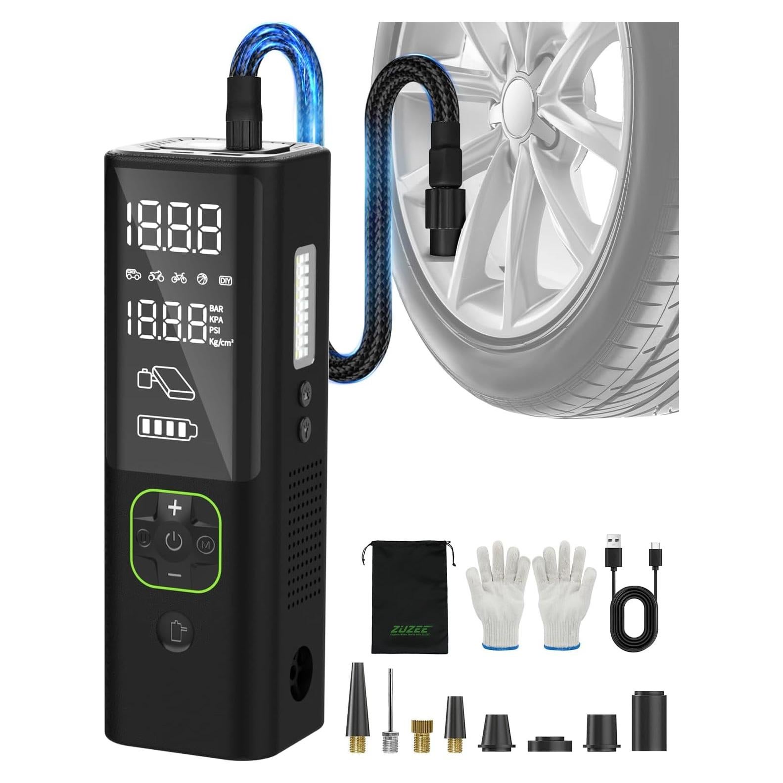 Compresor de Aire Portátil ZUZEE Z9 150PSI con Pantalla HD