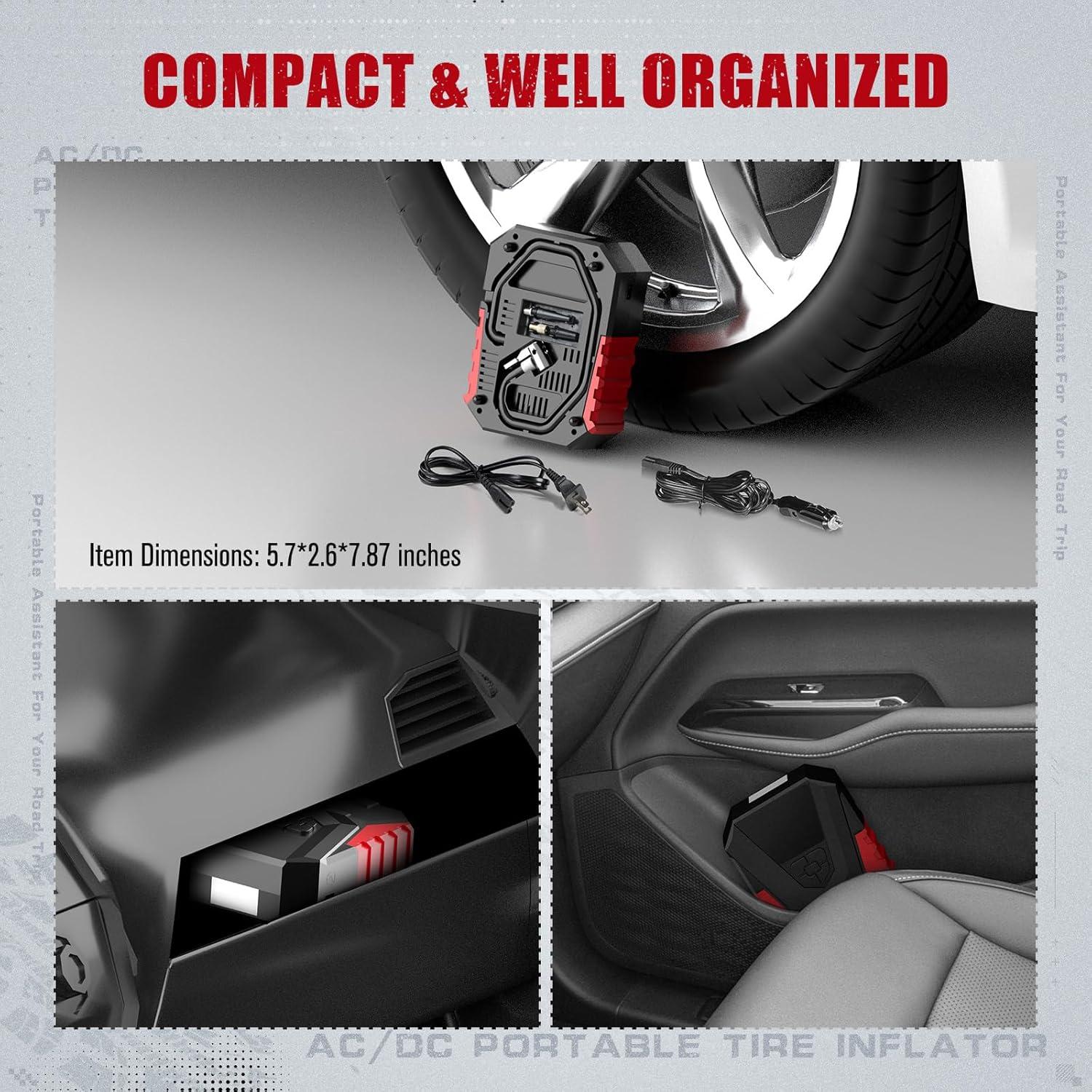 Compresor de Aire Portátil AVID POWER 12V/110V 25 LPM