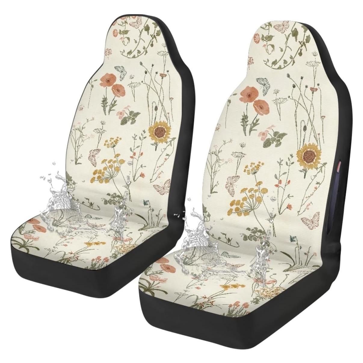 Cubiertas de Asiento de Coche Temdrsuy - 2 Piezas Impermeables