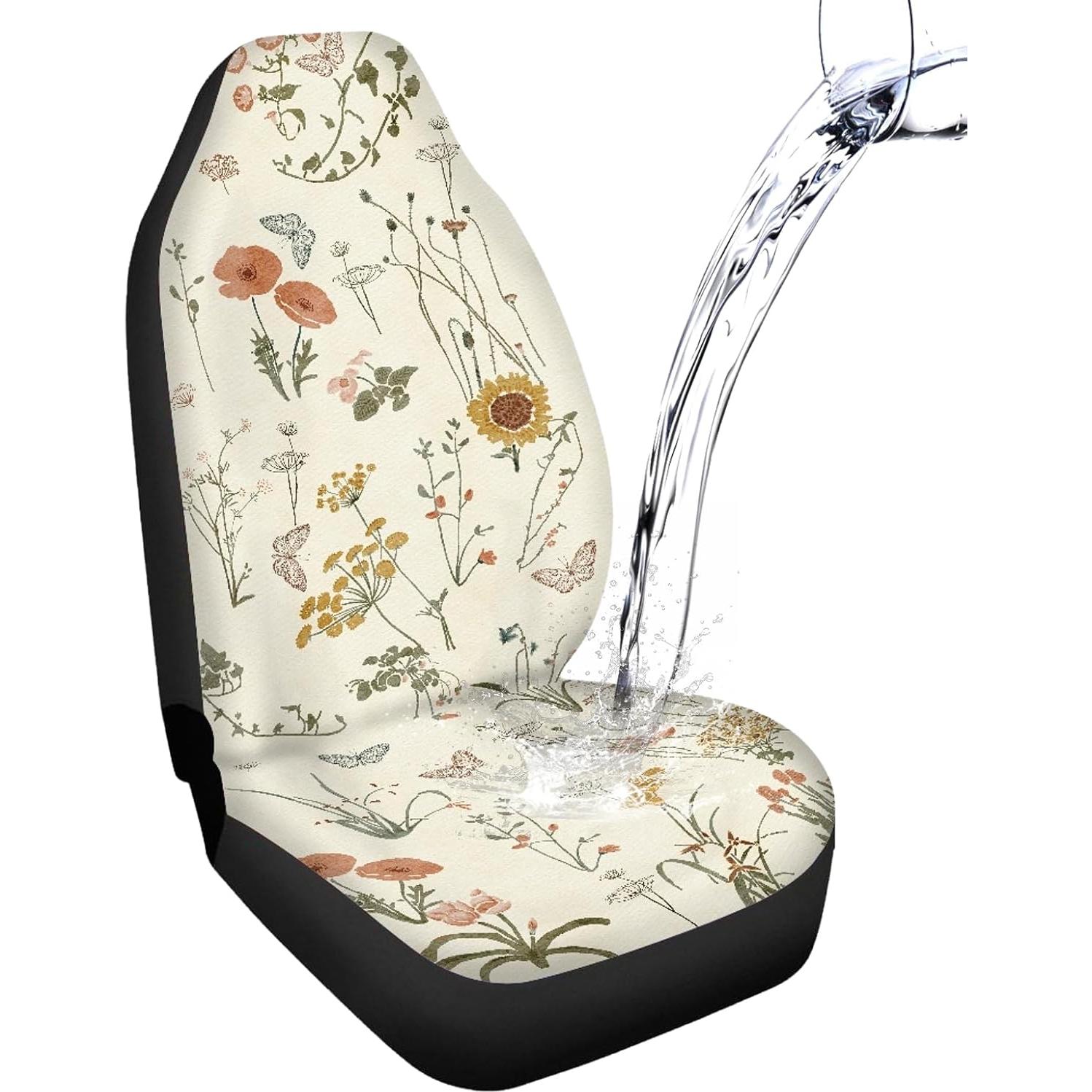 Cubiertas de Asiento de Coche Temdrsuy - 2 Piezas Impermeables