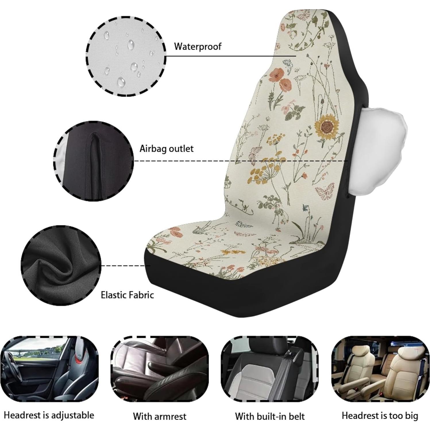 Cubiertas de Asiento de Coche Temdrsuy - 2 Piezas Impermeables