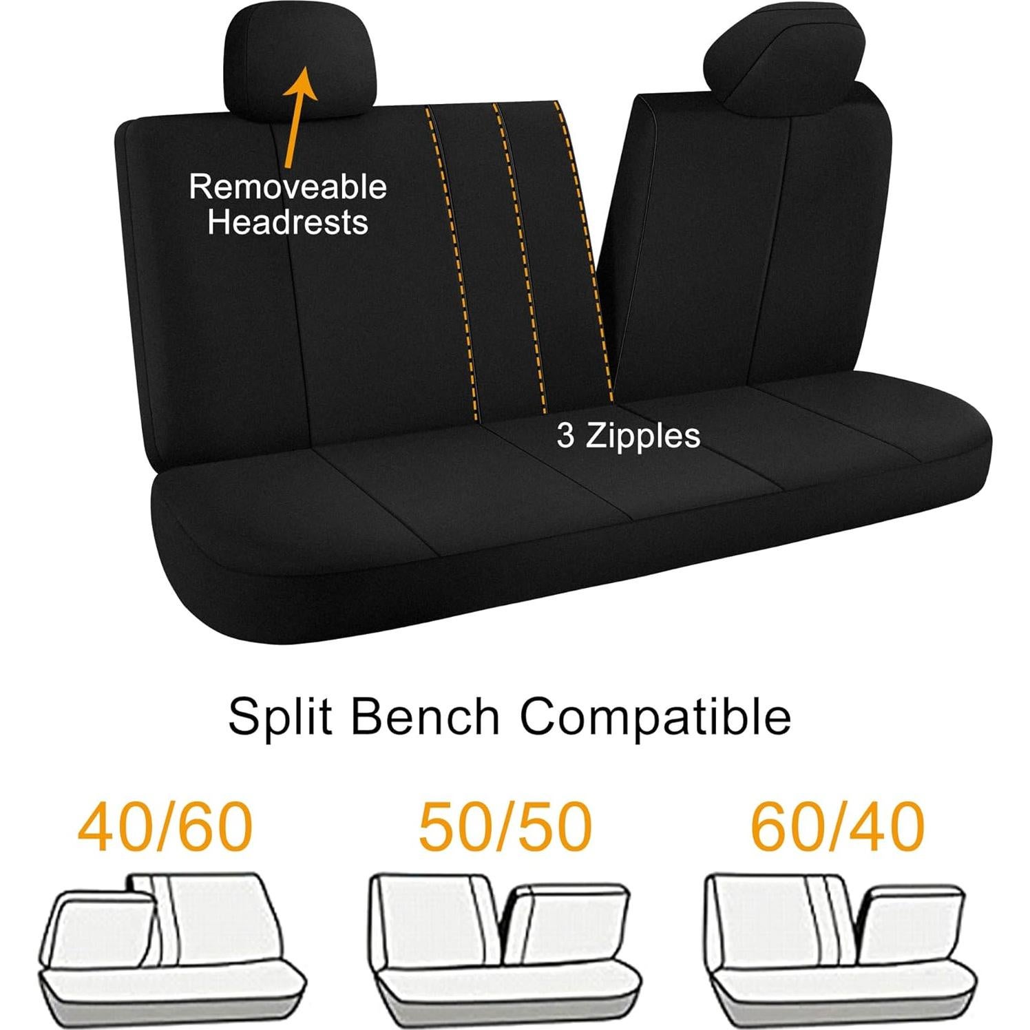 Funda de Asiento de Coche Impermeable Pariitadin Juego Completo