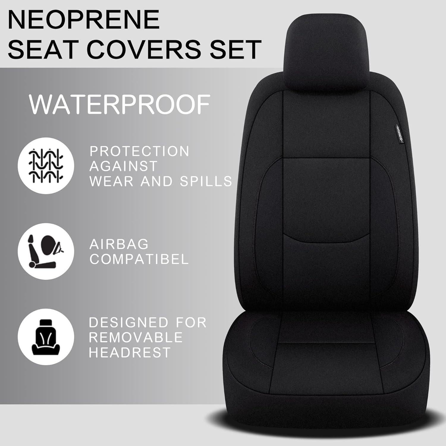 Funda de Asiento de Coche Impermeable Pariitadin Juego Completo