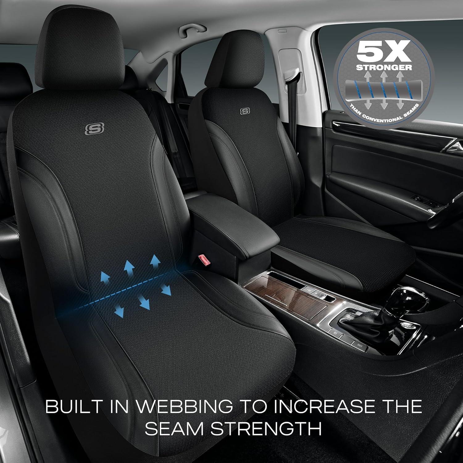 Cubiertas de Asiento Skechers Work Ajuste Universal Negro