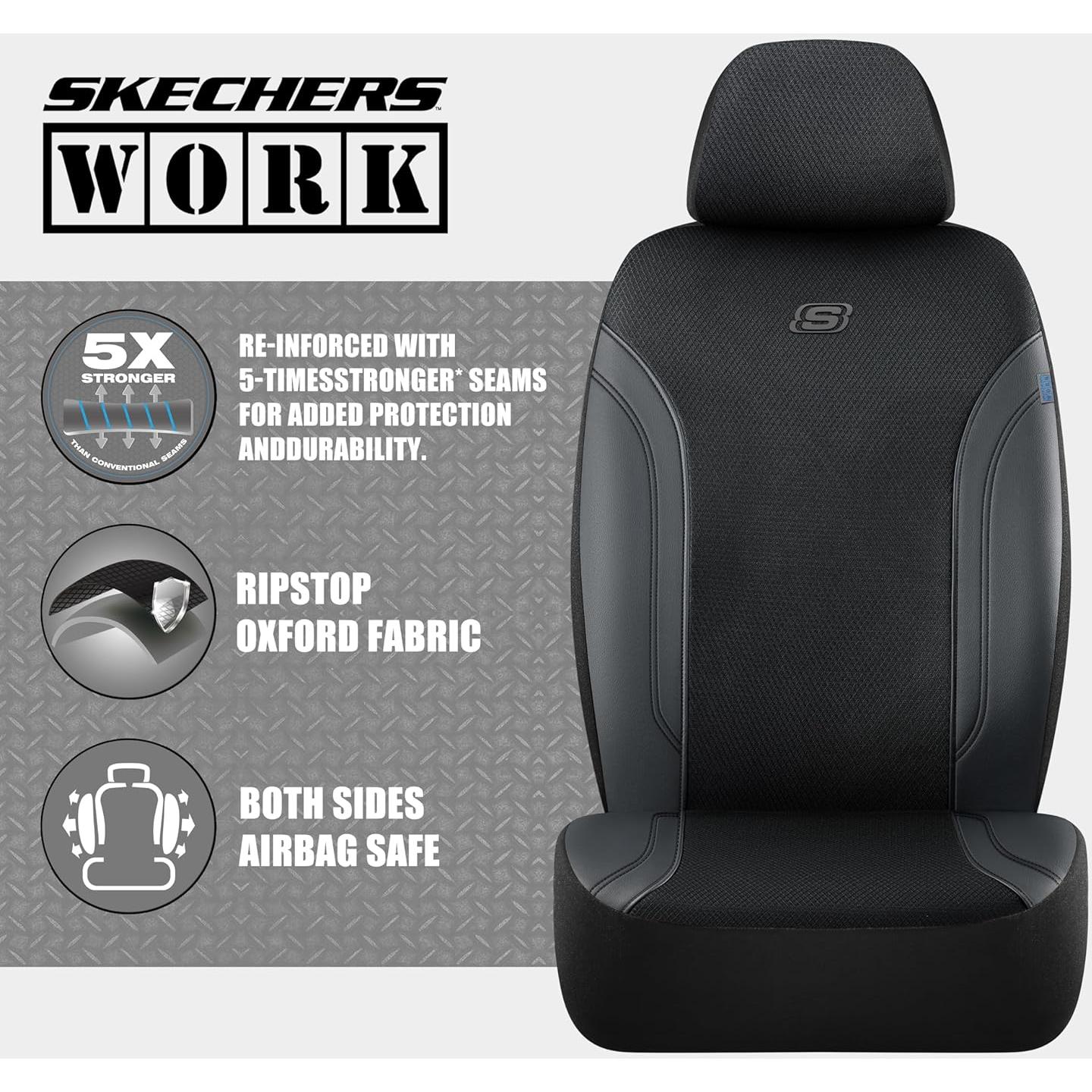 Cubiertas de Asiento Skechers Work Ajuste Universal Negro