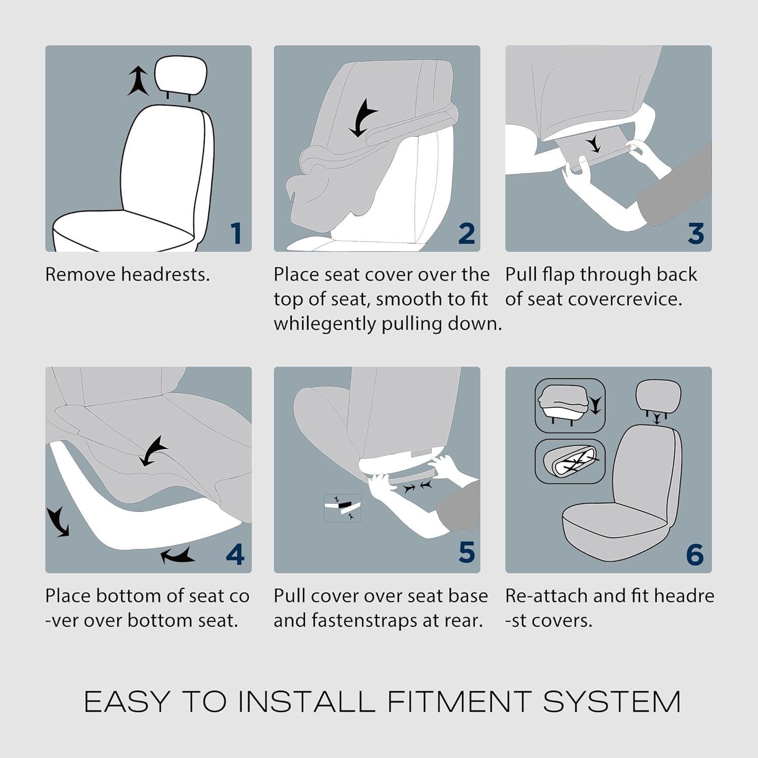 Cubiertas de Asiento Skechers Work Ajuste Universal Negro