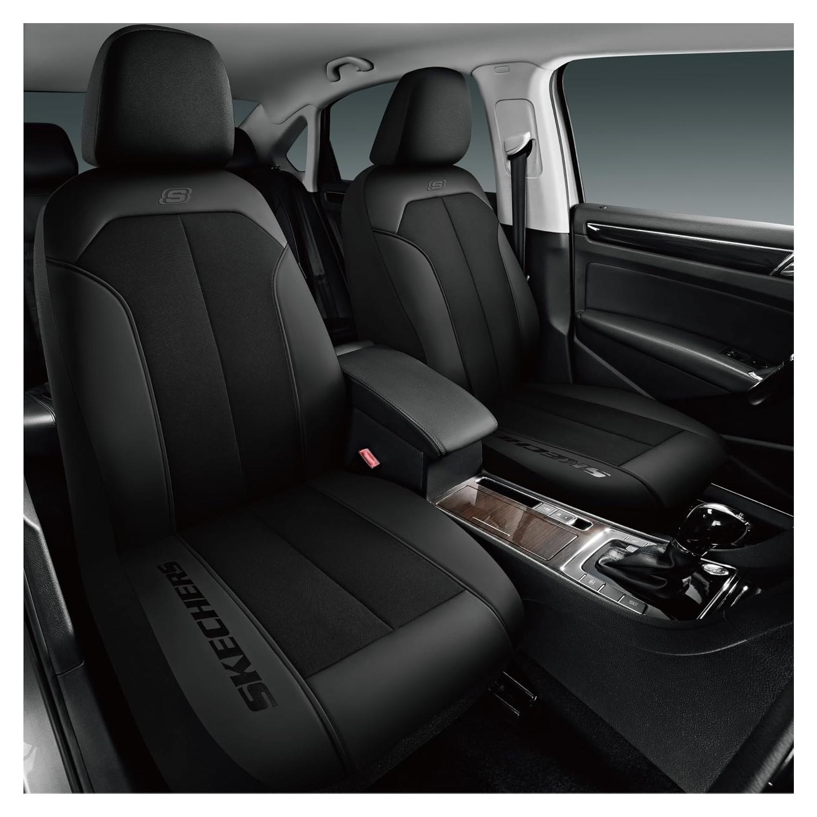Funda de Asiento de Coche Skechers Negra, Ajuste Universal, Impermeable