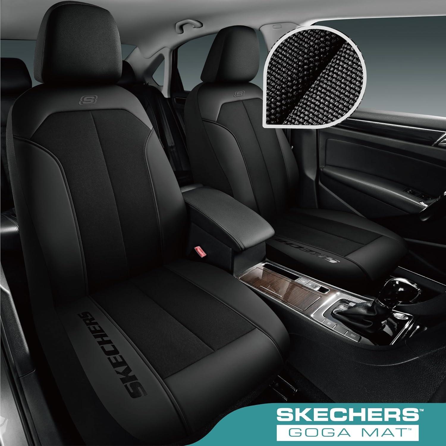 Funda de Asiento de Coche Skechers Negra, Ajuste Universal, Impermeable