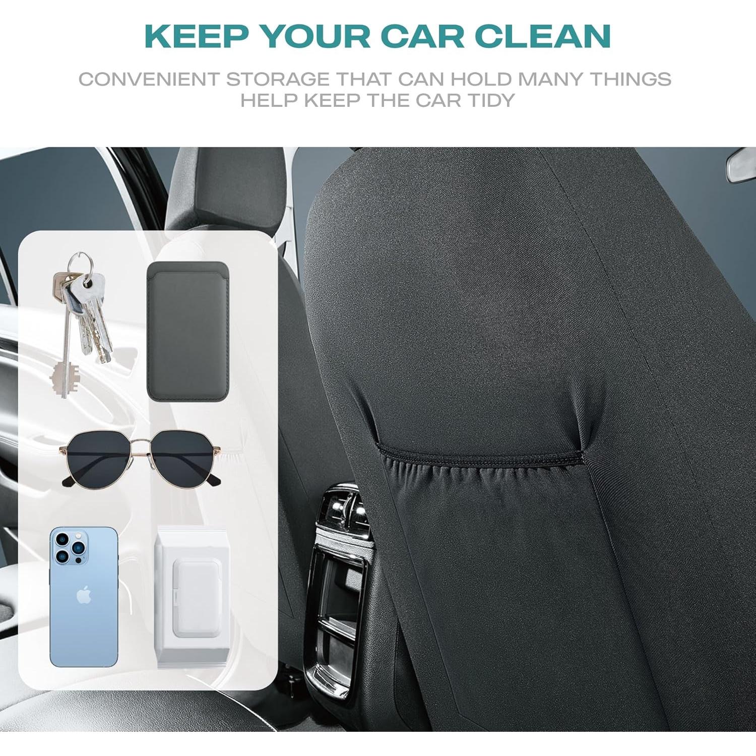 Funda de Asiento de Coche Skechers Negra, Ajuste Universal, Impermeable