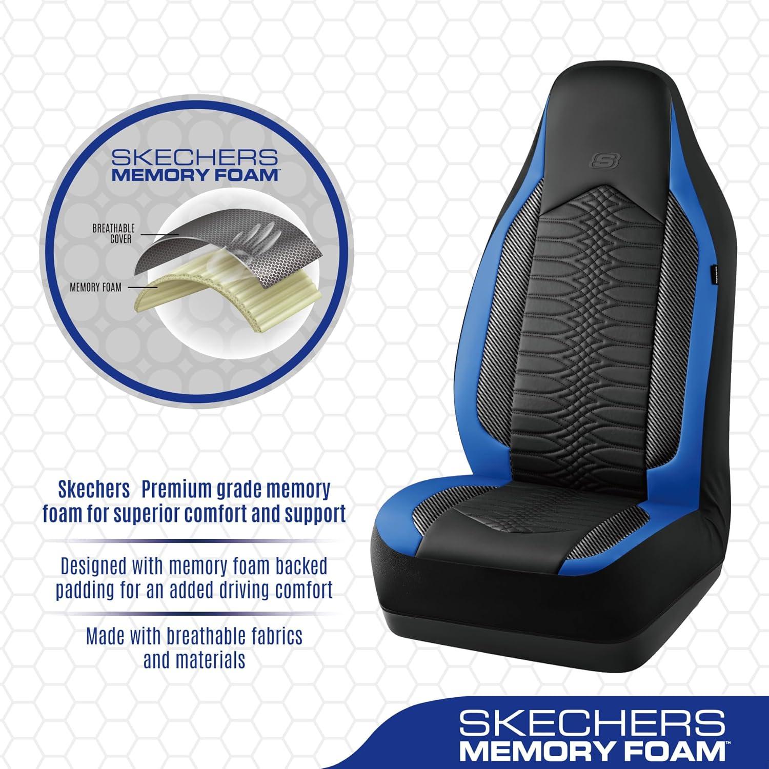 Cubiertas de Asiento de Coche Skechers con Espuma de Memoria