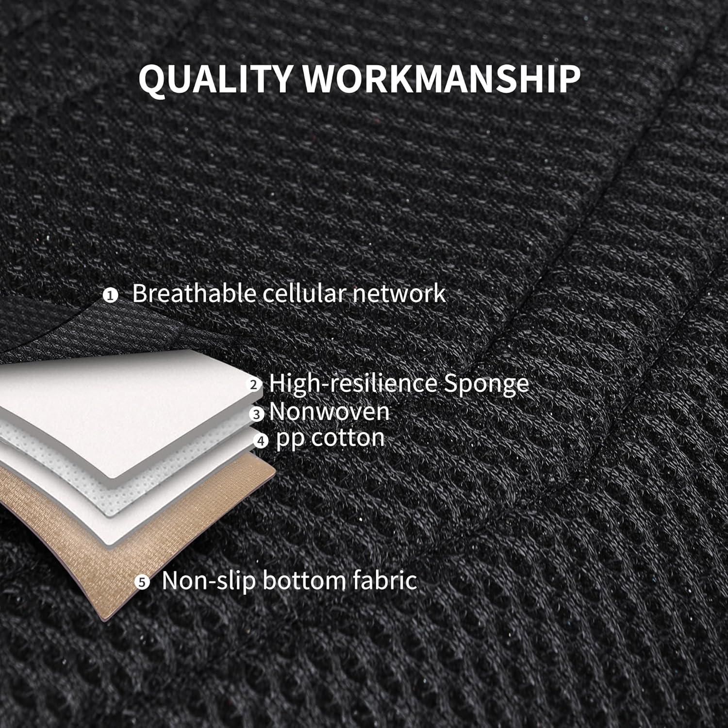 Cubiertas de Asientos de Coche HChengkikz Juego Completo Negro