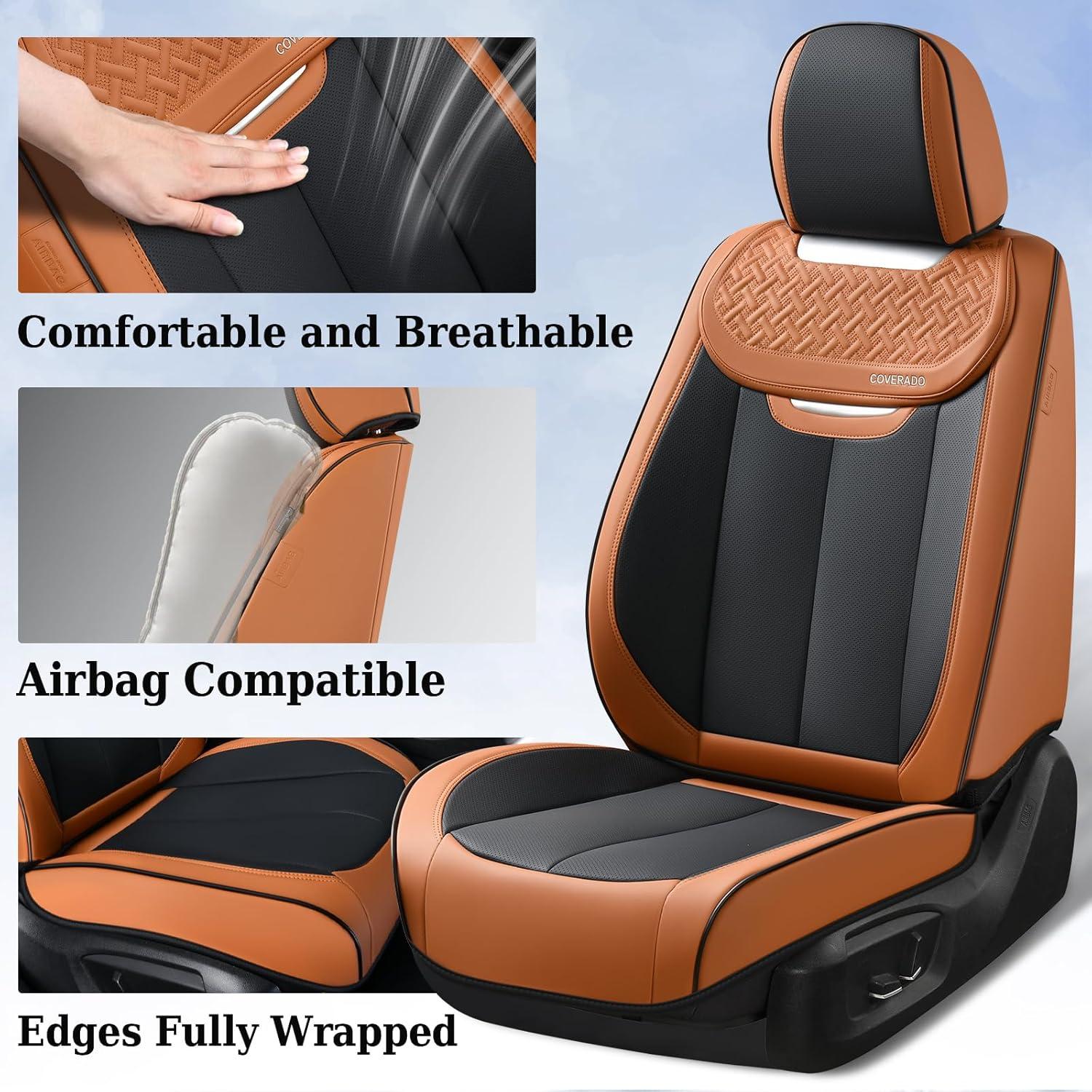 Cubiertas de Asiento de Coche Coverado D8897 Marrón y Negro