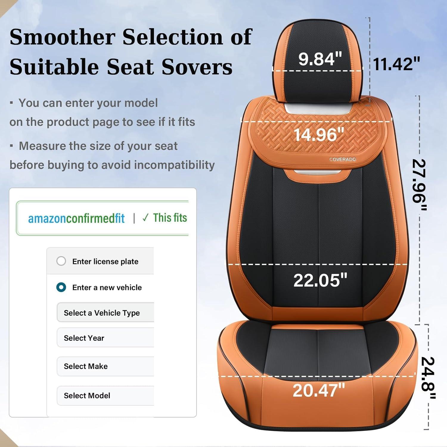 Cubiertas de Asiento de Coche Coverado D8897 Marrón y Negro
