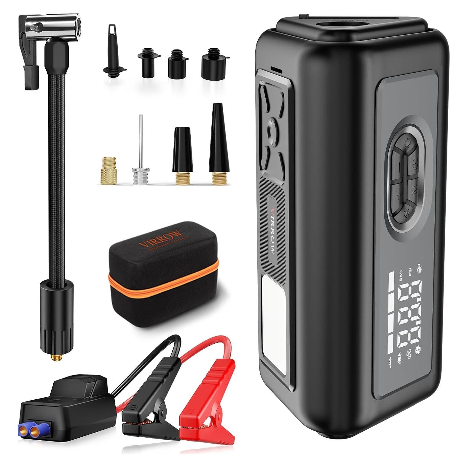 Compresor de Aire Inflador Portátil Virrow VRD5 150PSI 1000A