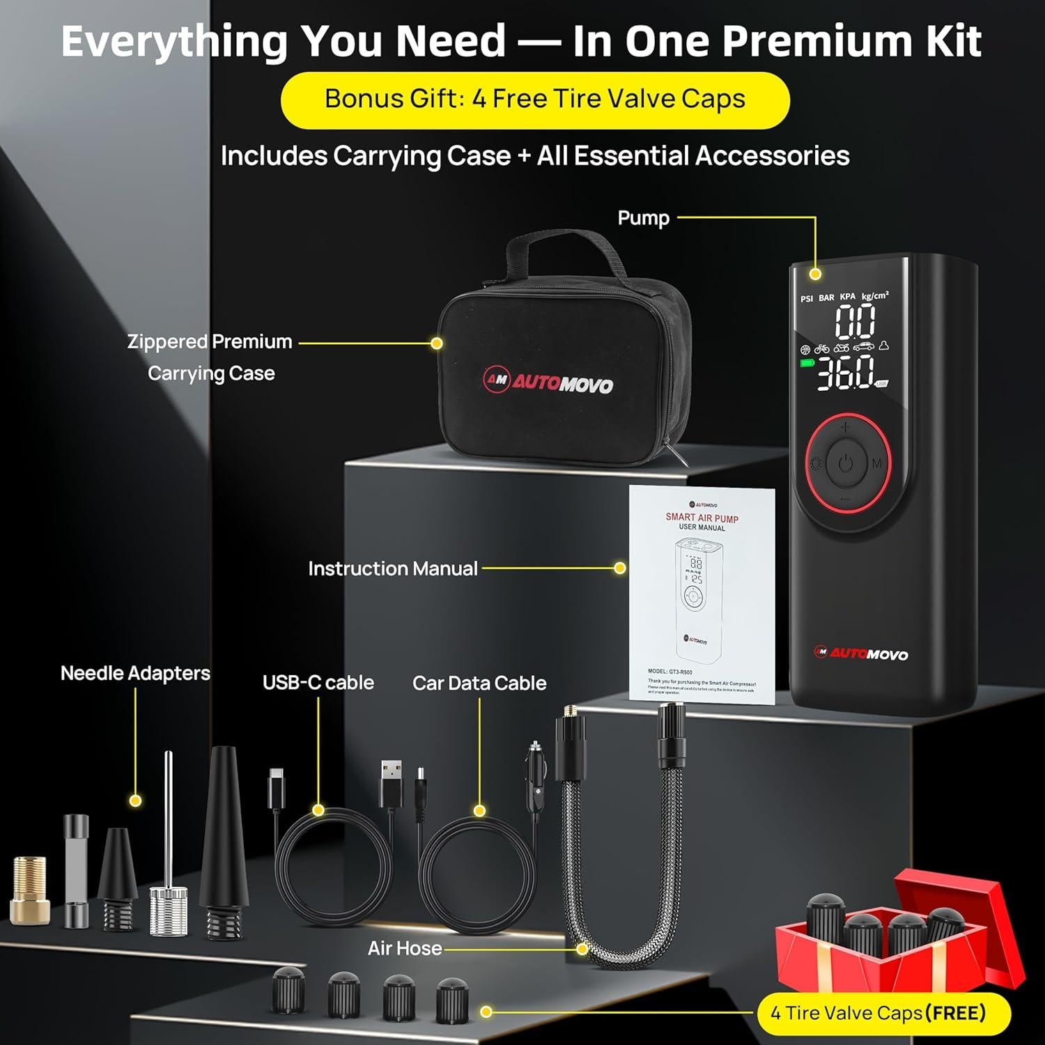 Compresor de Aire Portátil Automovo AM-TI-809 150 PSI
