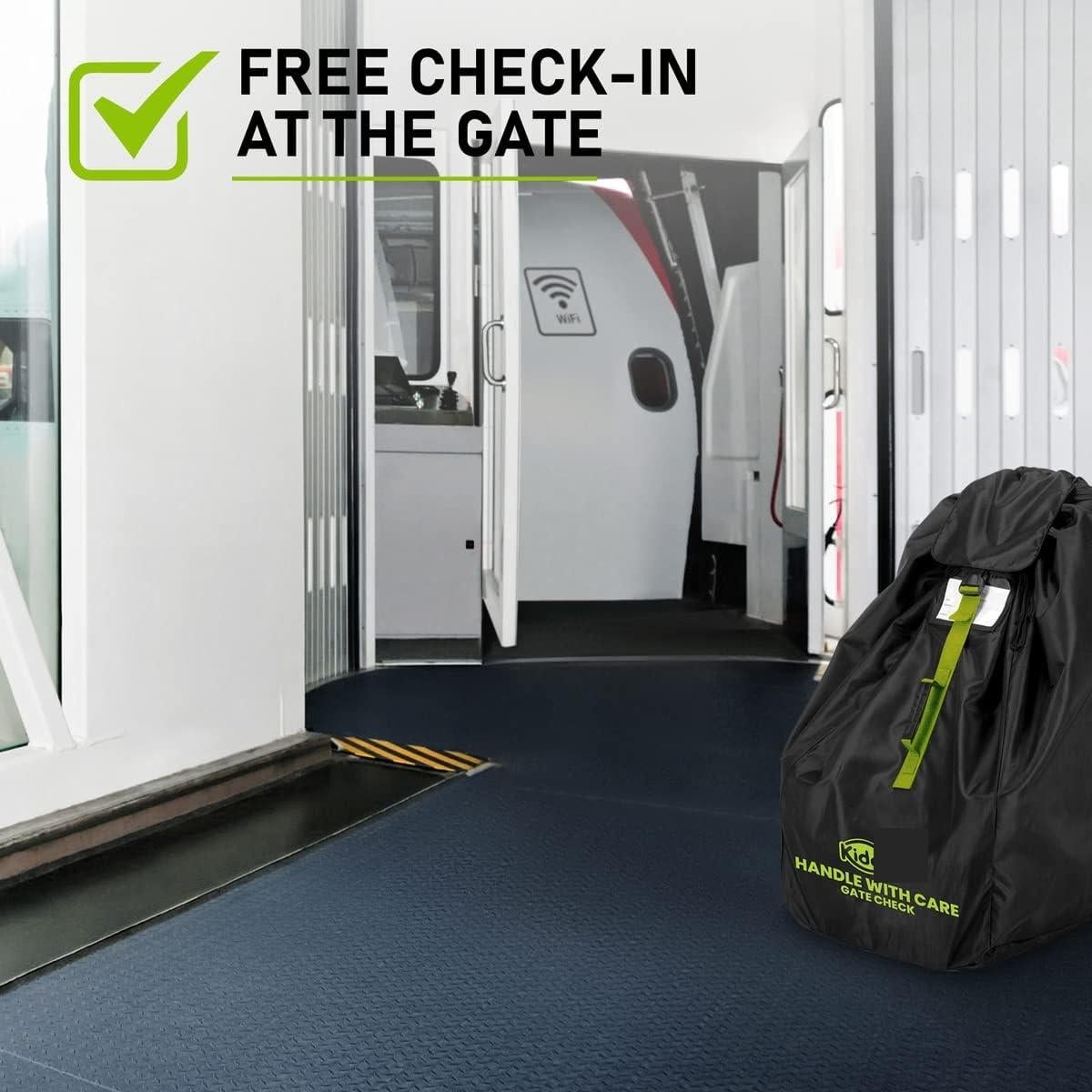 Bolsa de Viaje KiddiGo para Asiento de Auto 83.8 cm Negro Verde