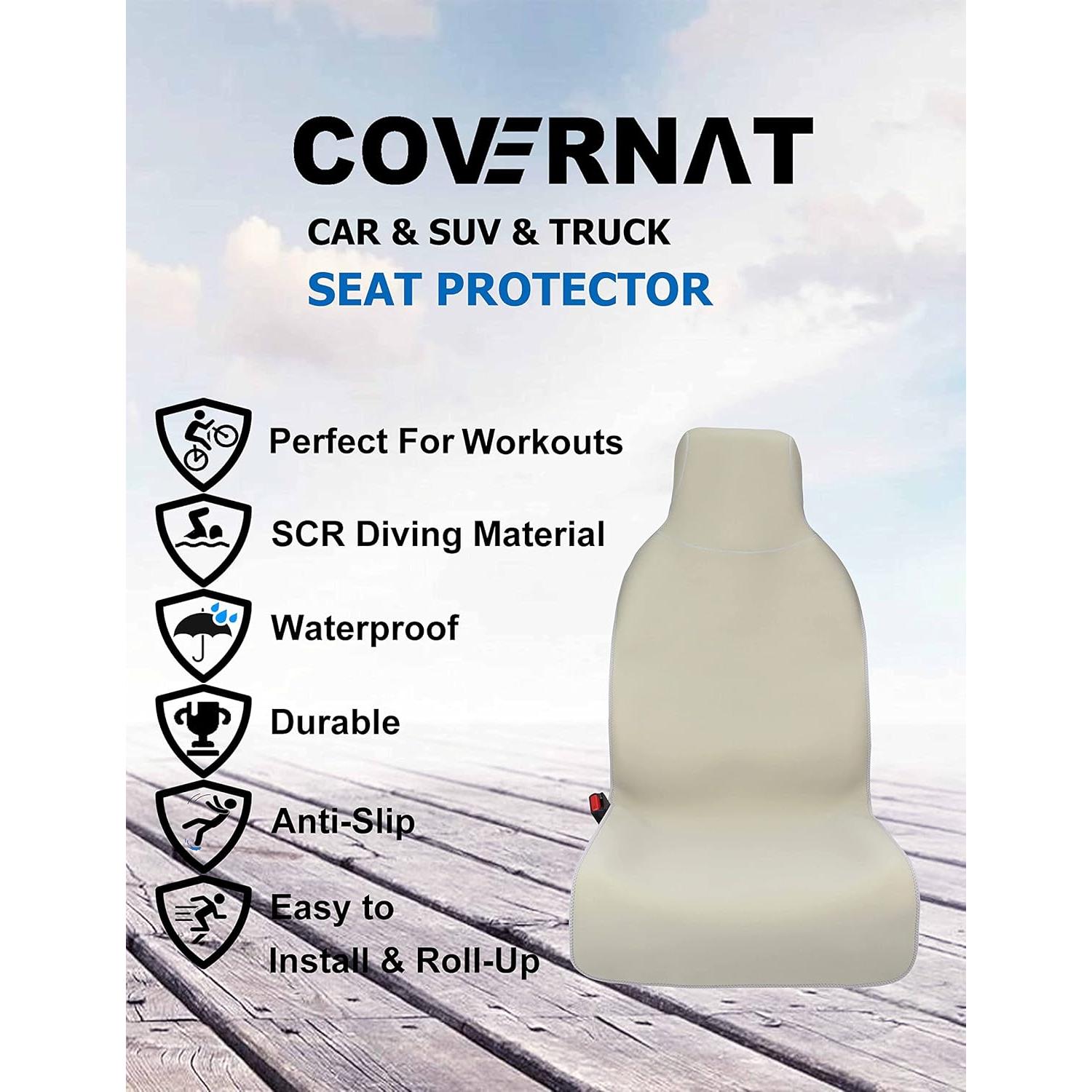 Cubierta de Asiento de Coche COVERNAT Khaki Resistente al Agua