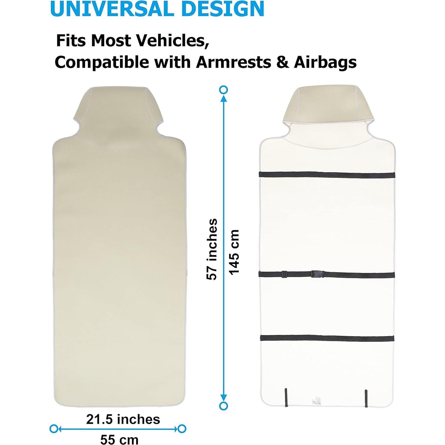 Cubierta de Asiento de Coche COVERNAT Khaki Resistente al Agua