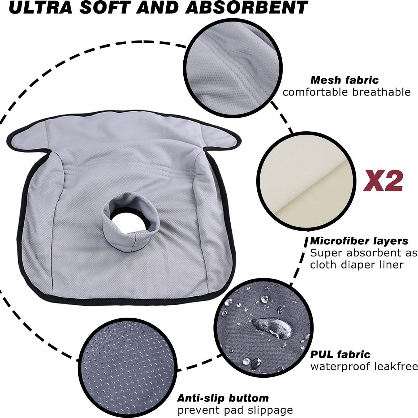 Almohadilla Suave a Prueba de Fugas ZYD01-2 para Bebés - 2 Paquetes Gris