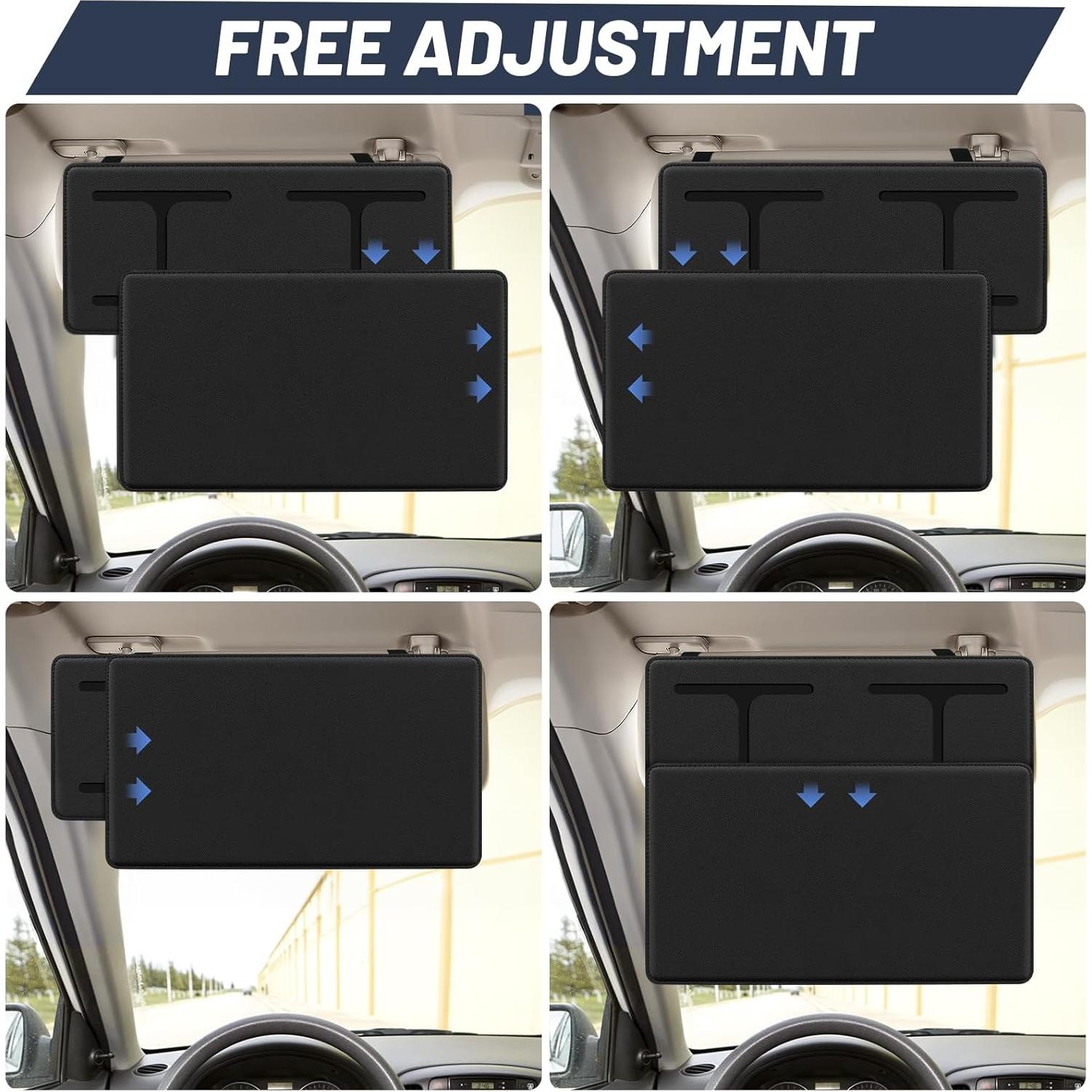 Extensor de Visera Solar ZDDGNN Ajustable Negro 31.85x26.24 cm