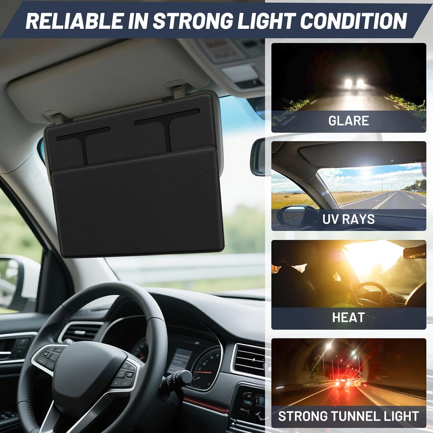 Extensor de Visera Solar ZDDGNN Ajustable Negro 31.85x26.24 cm