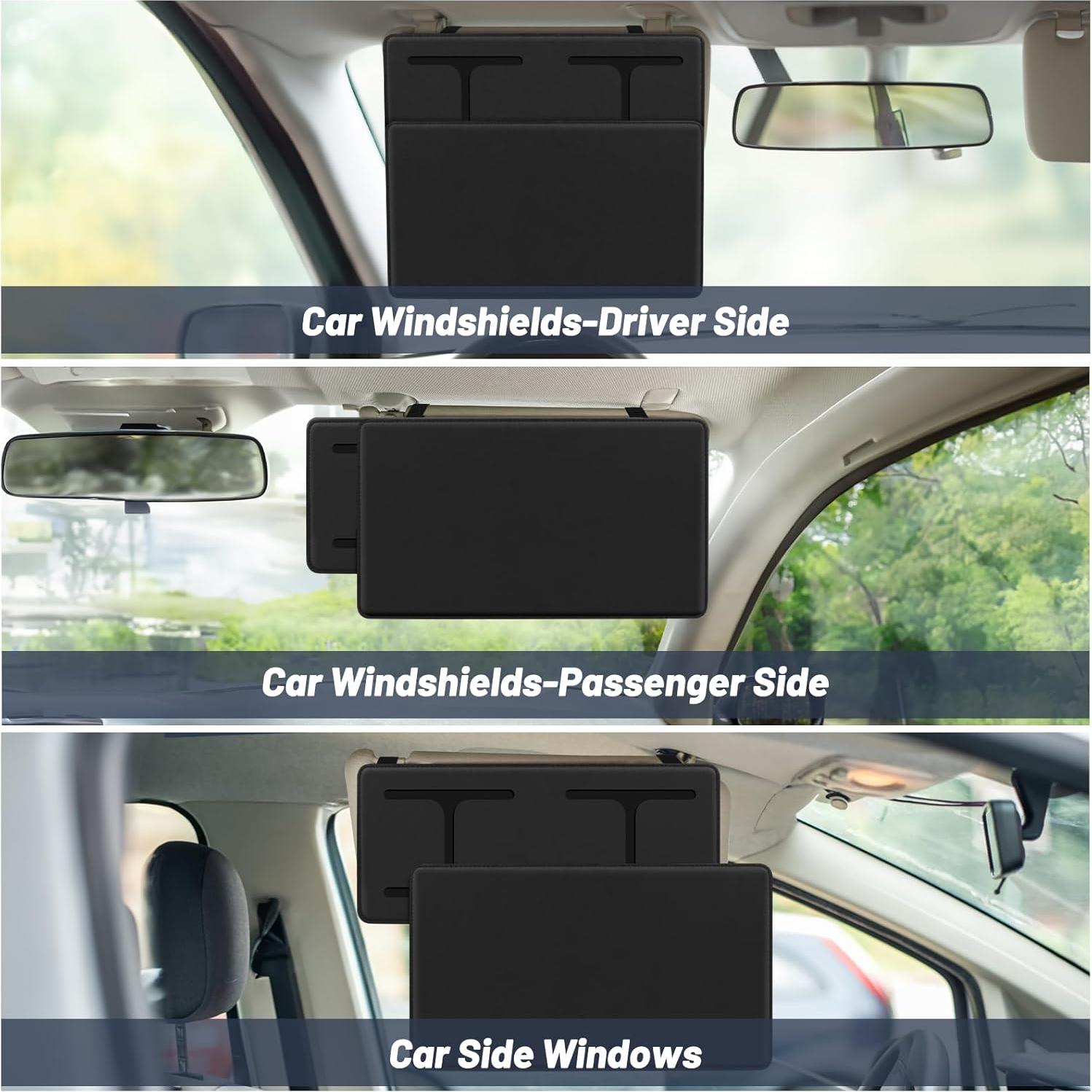 Extensor de Visera Solar ZDDGNN Ajustable Negro 31.85x26.24 cm