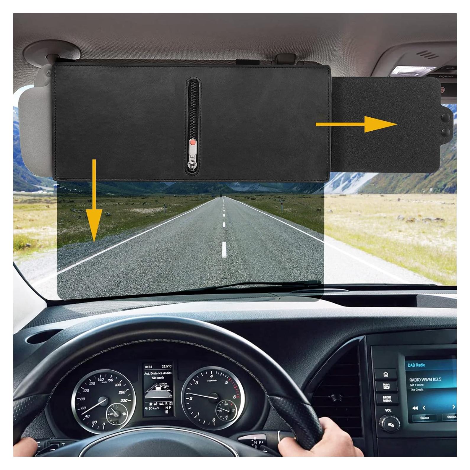 Extensor de Visera de Sol Zeyitian para Automóvil Lado Conductor