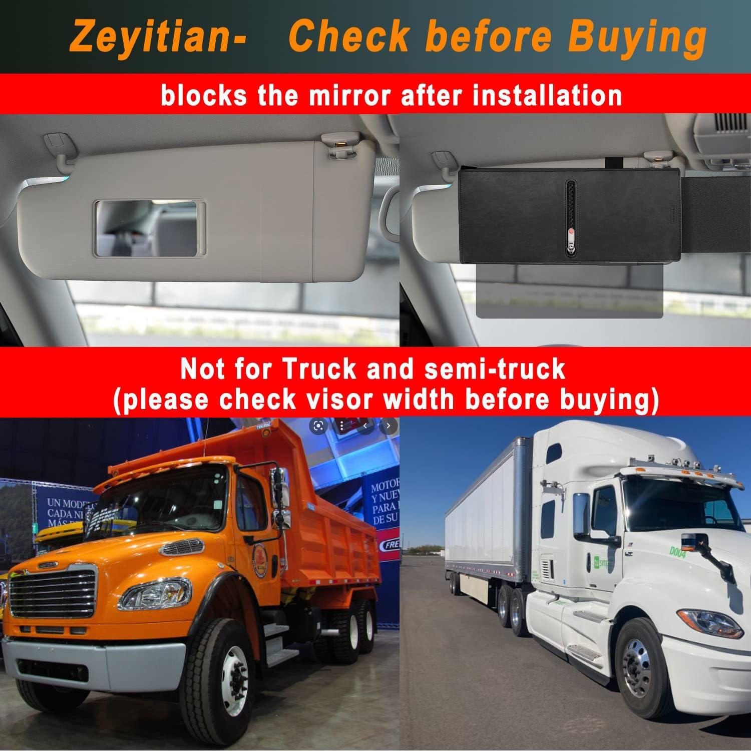 Extensor de Visera de Sol Zeyitian para Automóvil Lado Conductor