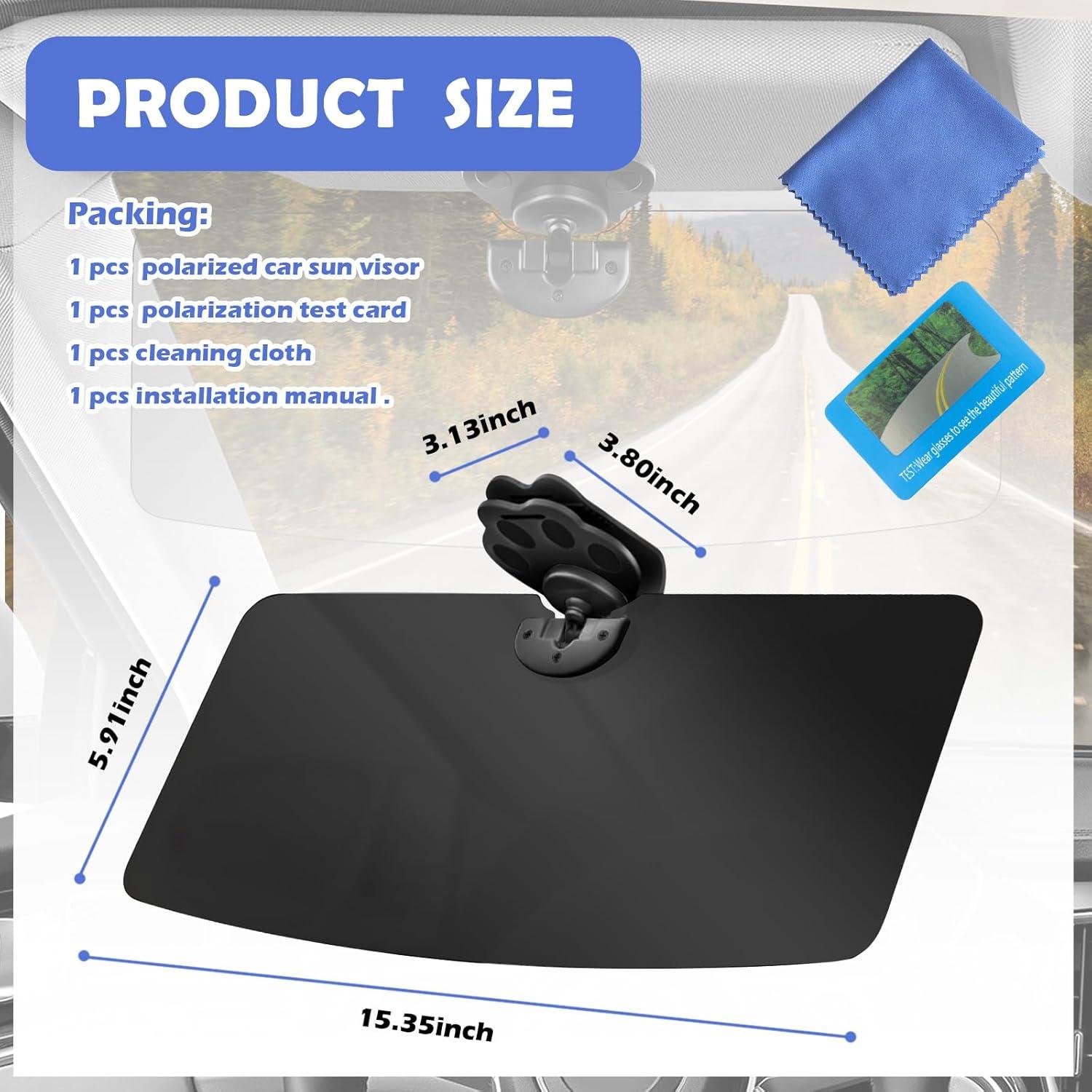 Extensor de Visera Solar Polarizada Figpade 39x15cm Antideslumbrante