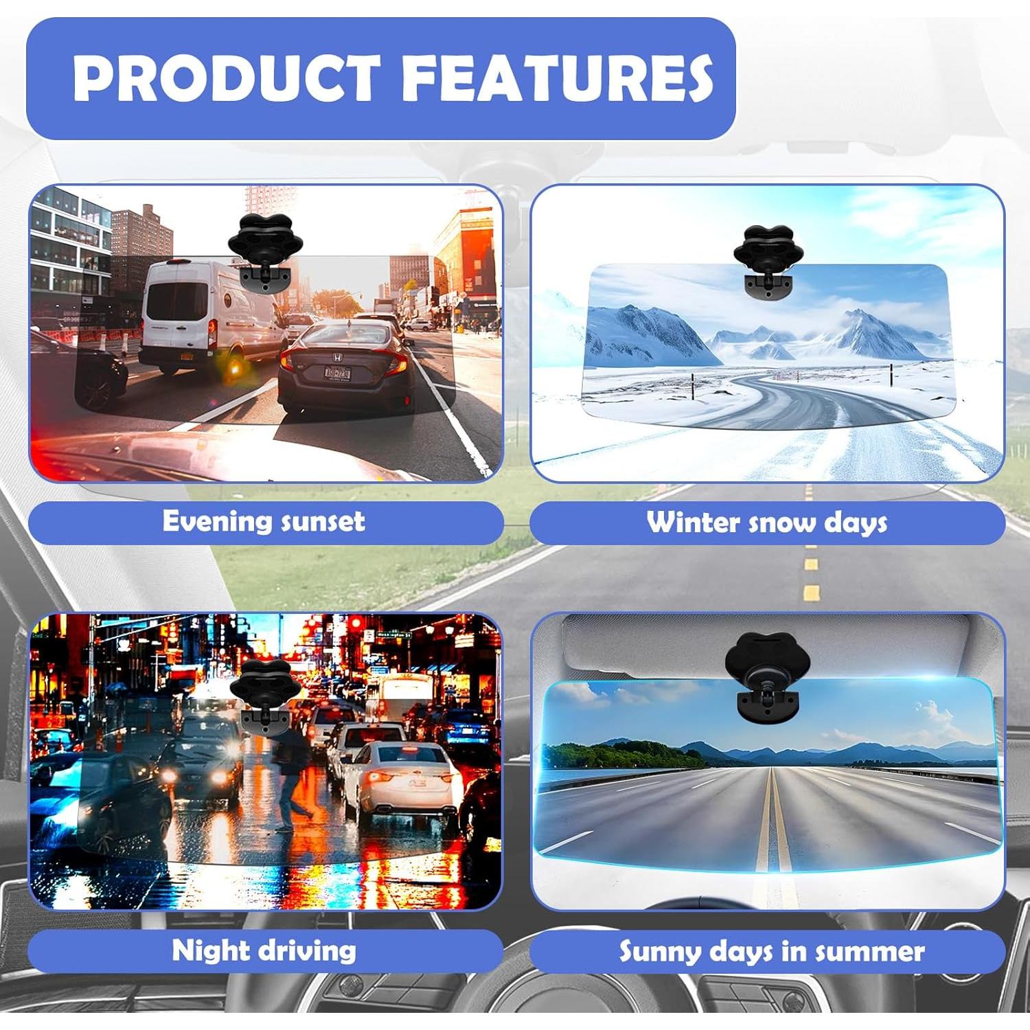 Extensor de Visera Solar Polarizada Figpade 39x15cm Antideslumbrante