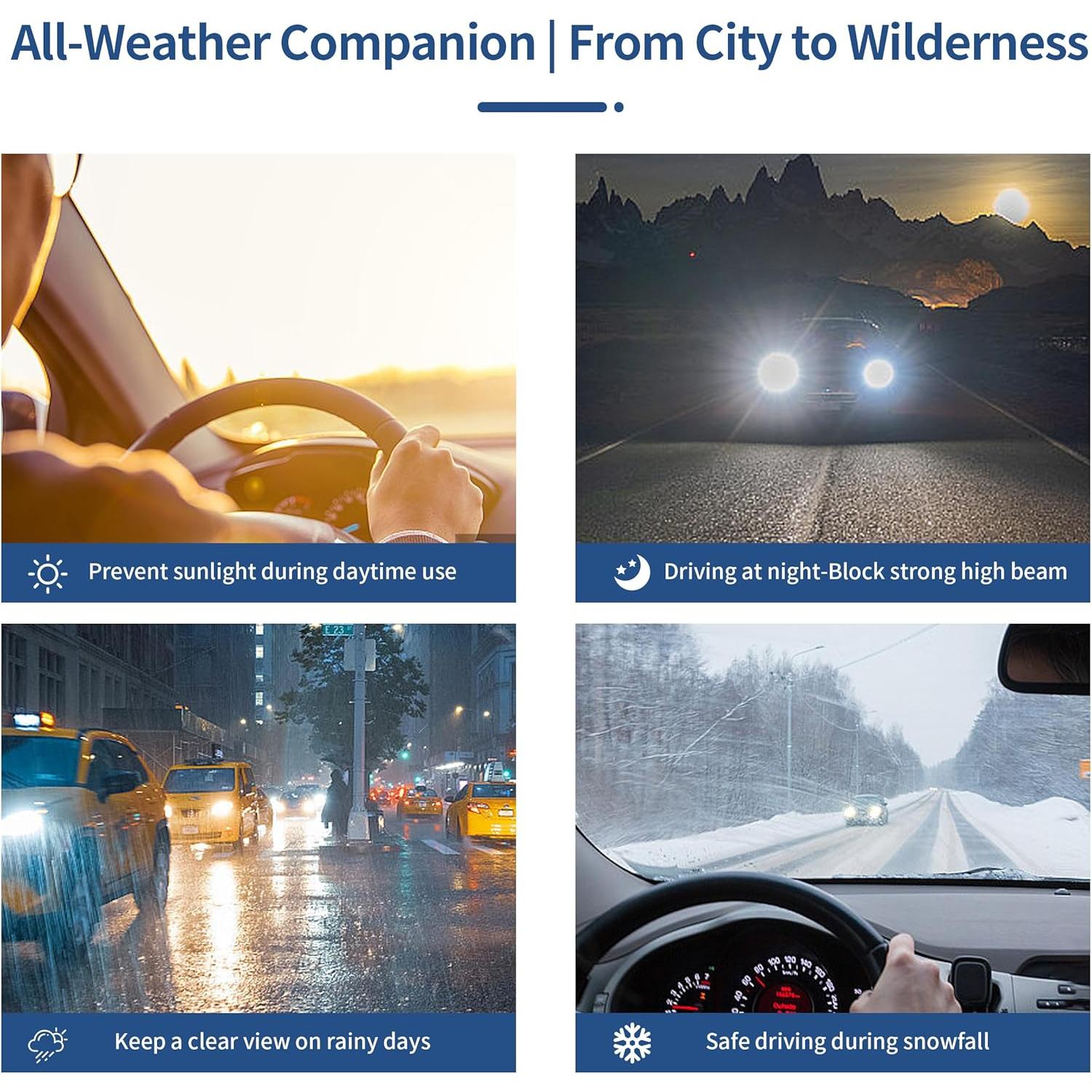 Extensor de Visera Solar GlideSpark UV400 para Coche