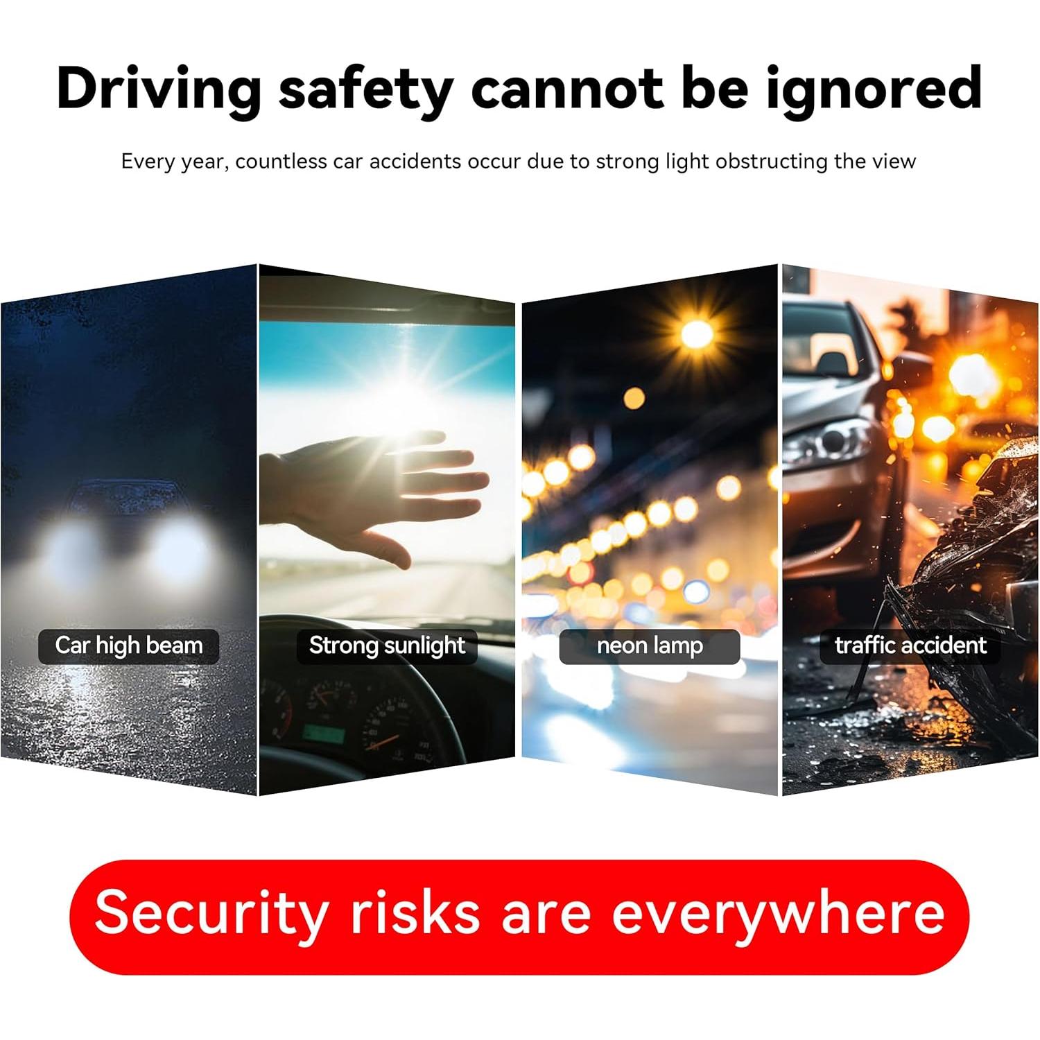 Extensor de Visera Solar GlideSpark UV400 para Coche