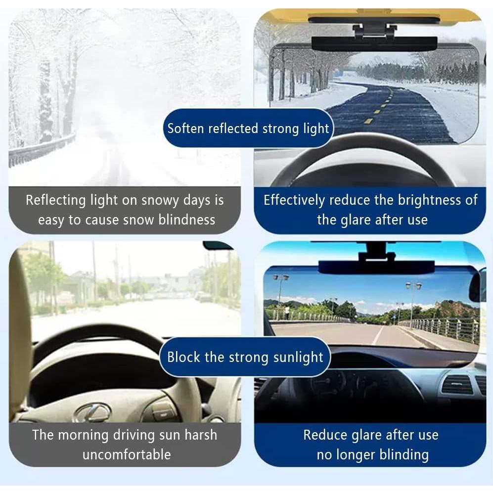 Extensor de Visera Solar Aokdom para Coche 32x15cm Antirreflejo