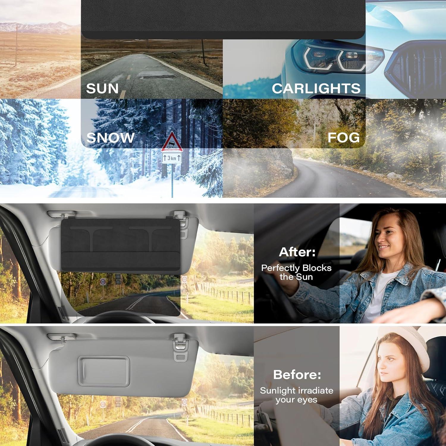 Extensor de Visera Solar ZDDGNN Polarizado UV400 Negro