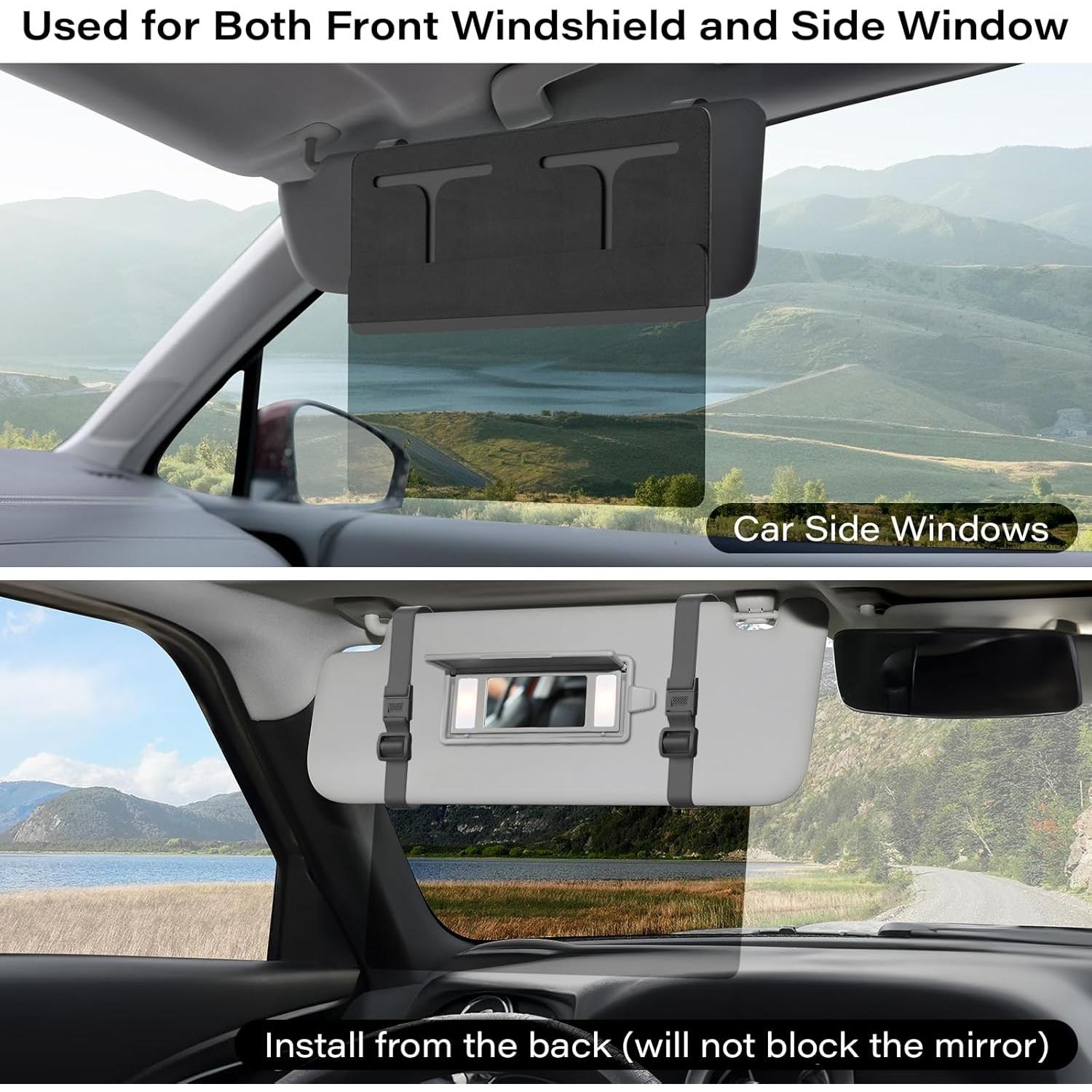 Extensor de Visera Solar ZDDGNN Polarizado UV400 Negro