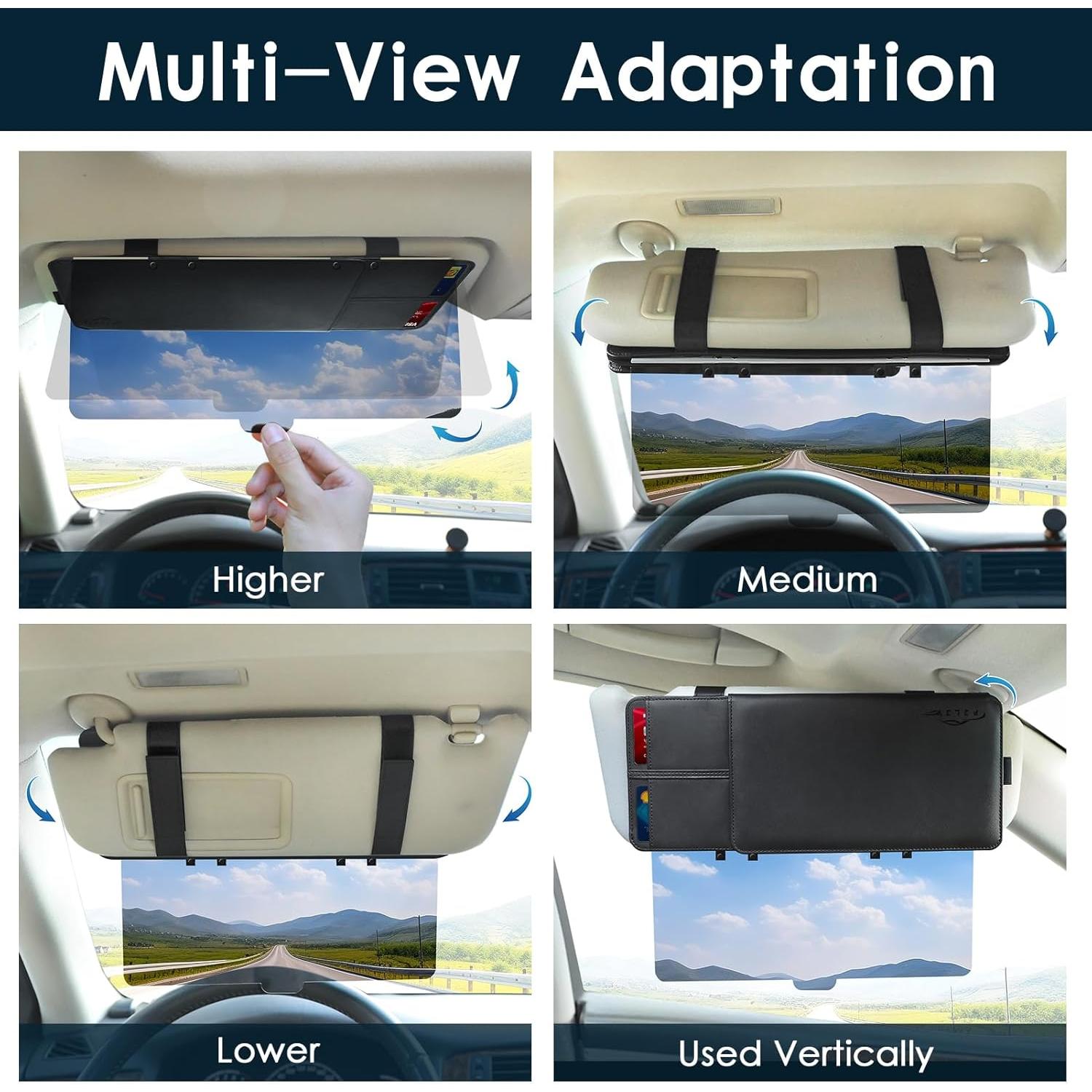 Extensor de Visera Solar PJLJY Polarizado Ajustable con Soporte