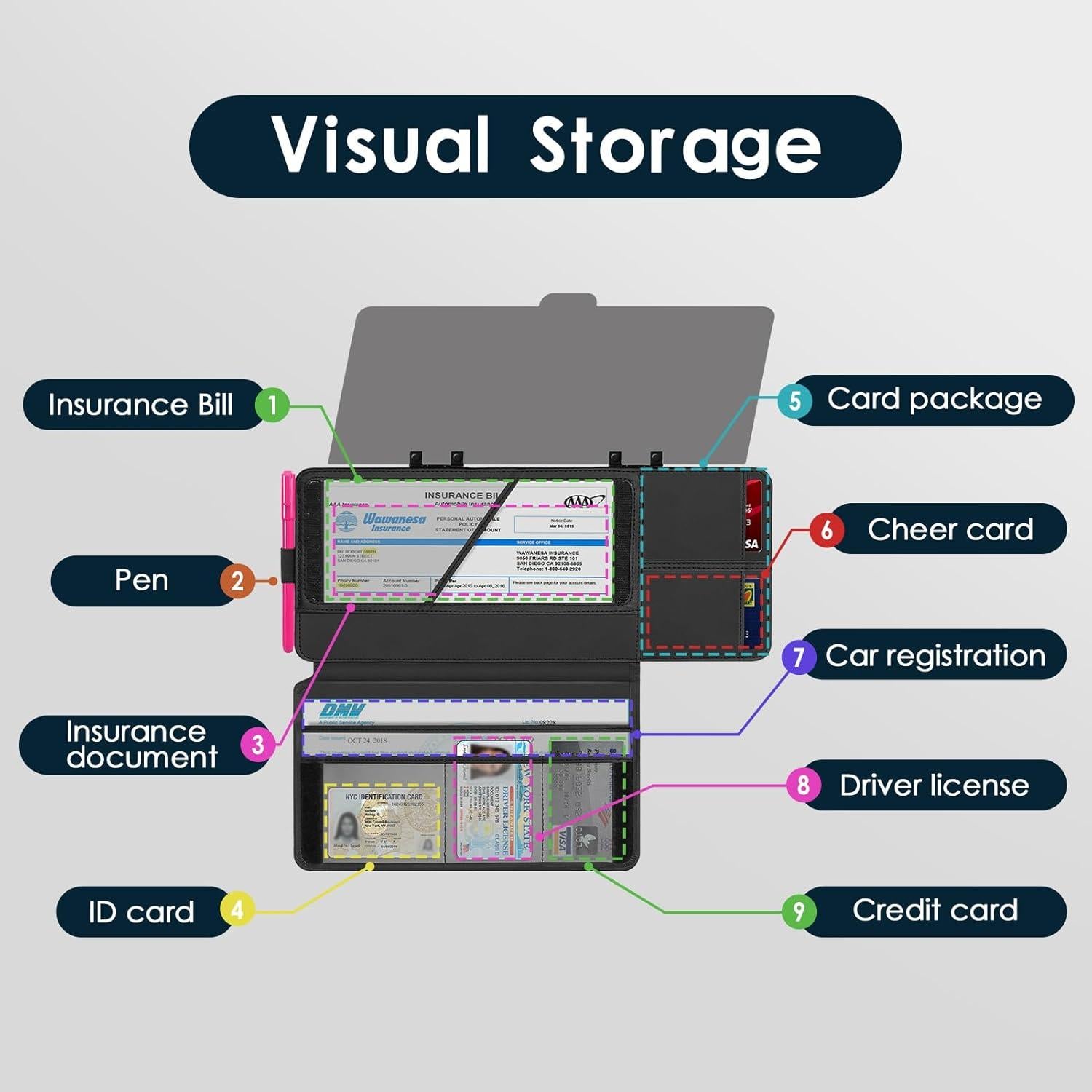 Extensor de Visera Solar PJLJY Polarizado Ajustable con Soporte