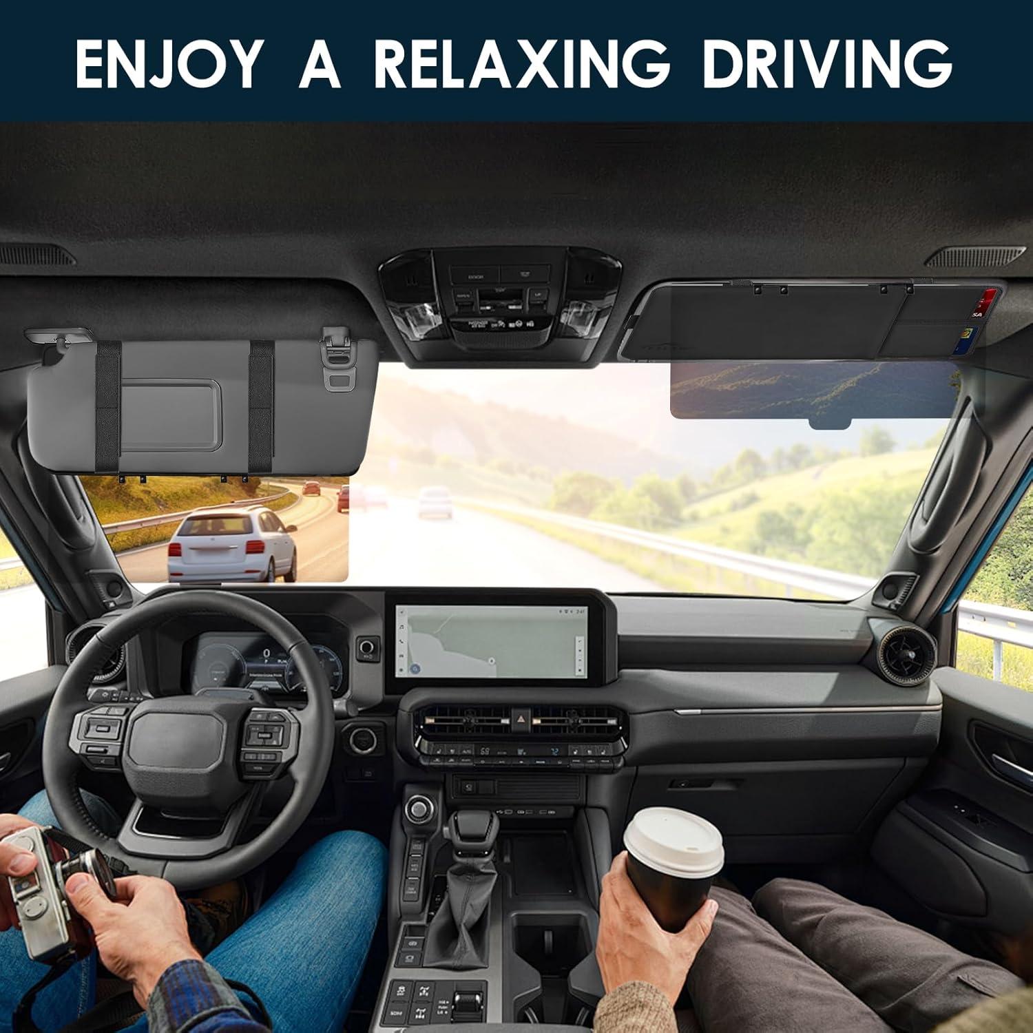 Extensor de Visera Solar PJLJY Polarizado Ajustable con Soporte