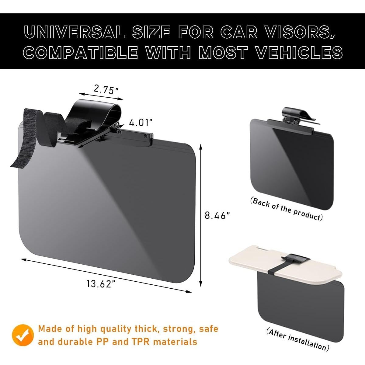 Visera Solar para Coche Povtii 34.5x21.6 cm Polarizada UV