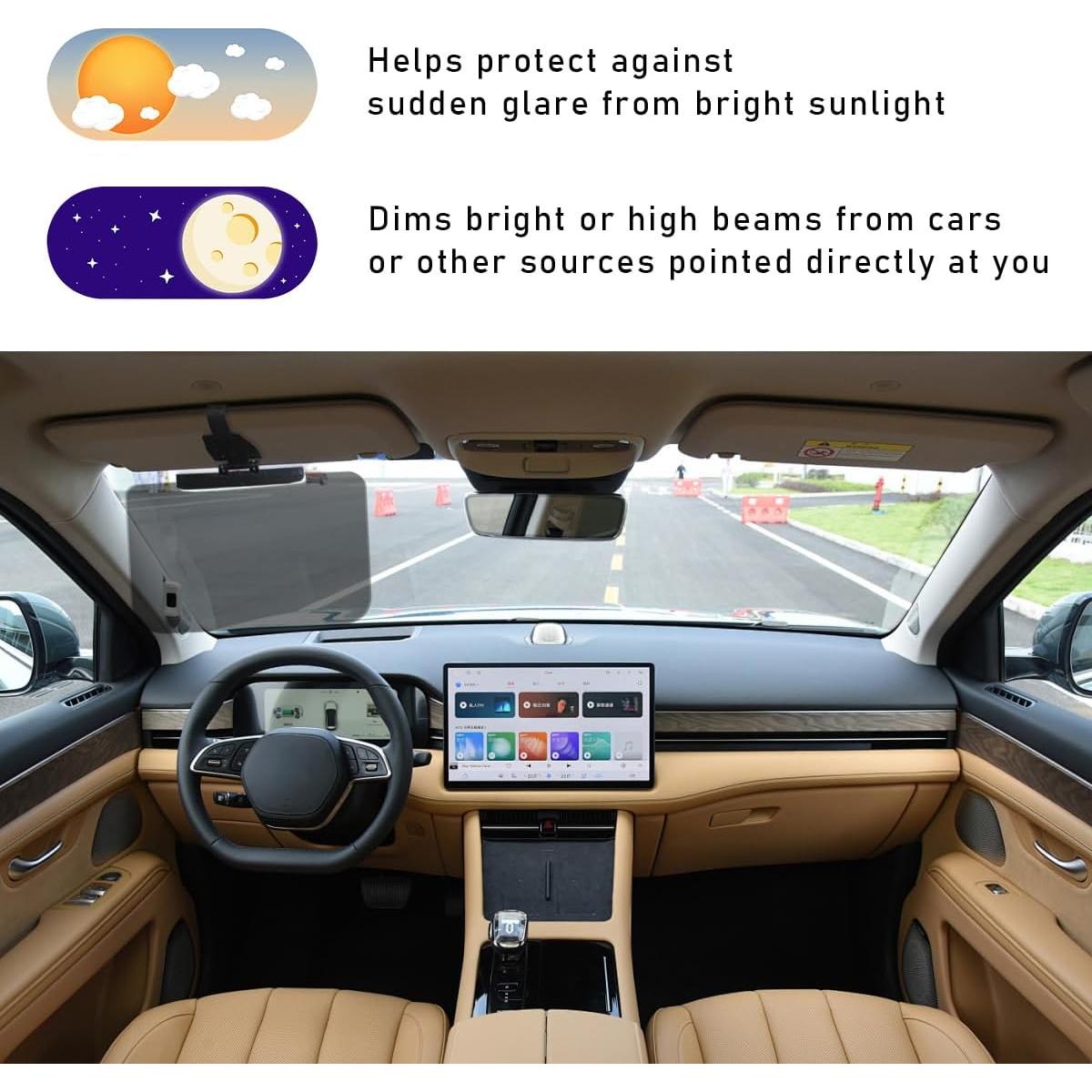 Visera Solar para Coche Povtii 34.5x21.6 cm Polarizada UV