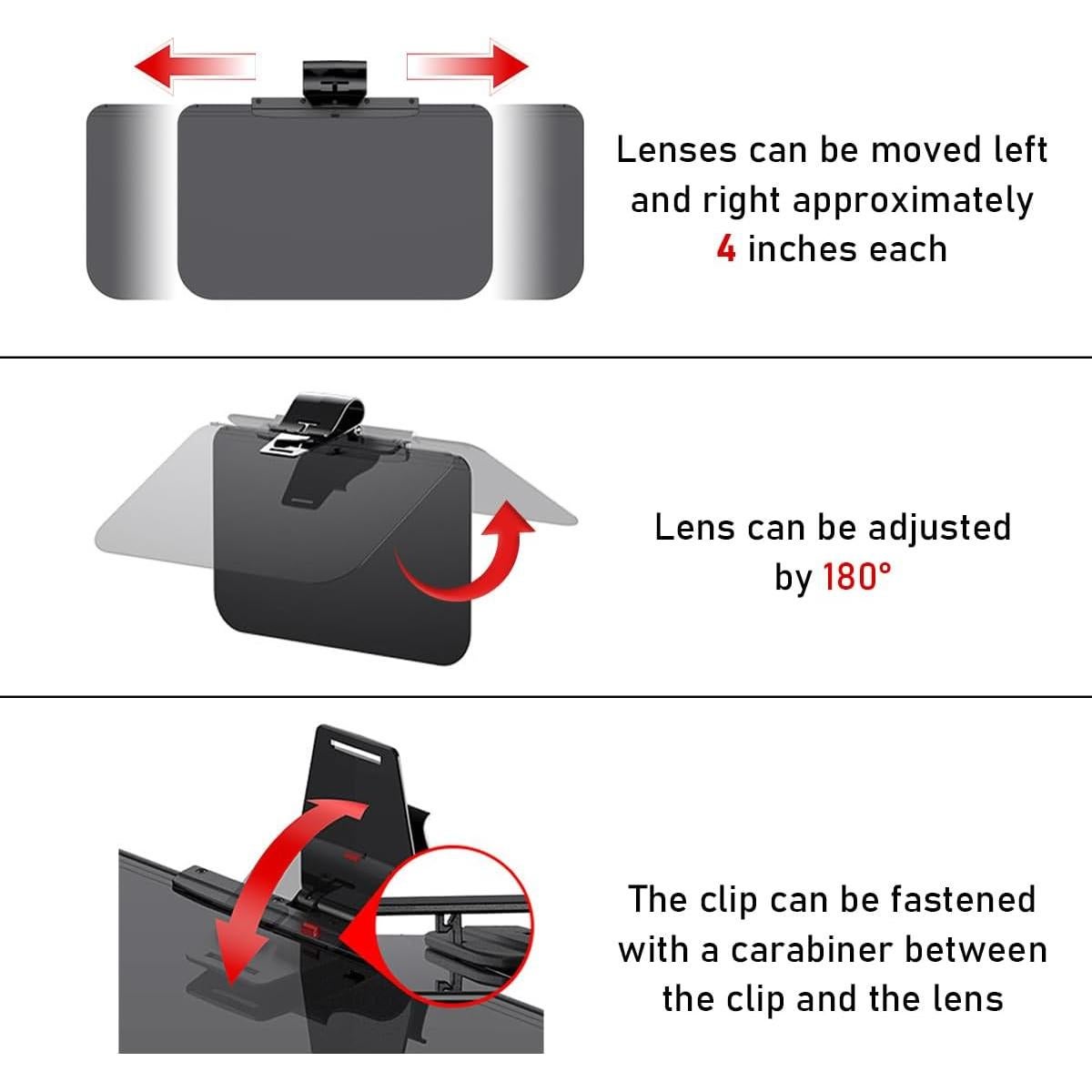 Visera Solar para Coche Povtii 34.5x21.6 cm Polarizada UV