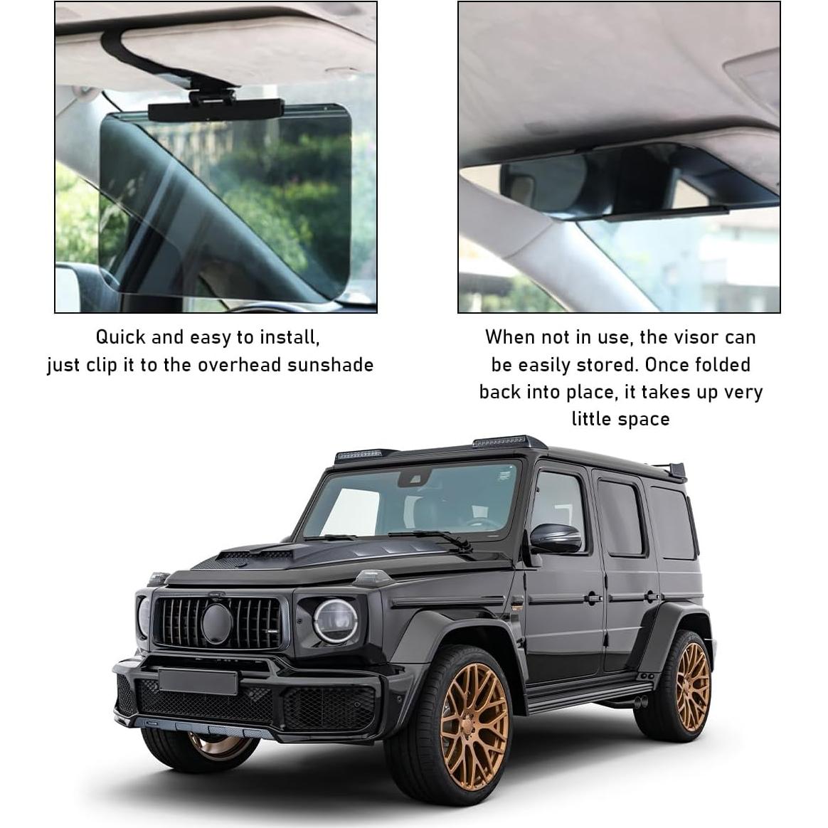 Visera Solar para Coche Povtii 34.5x21.6 cm Polarizada UV