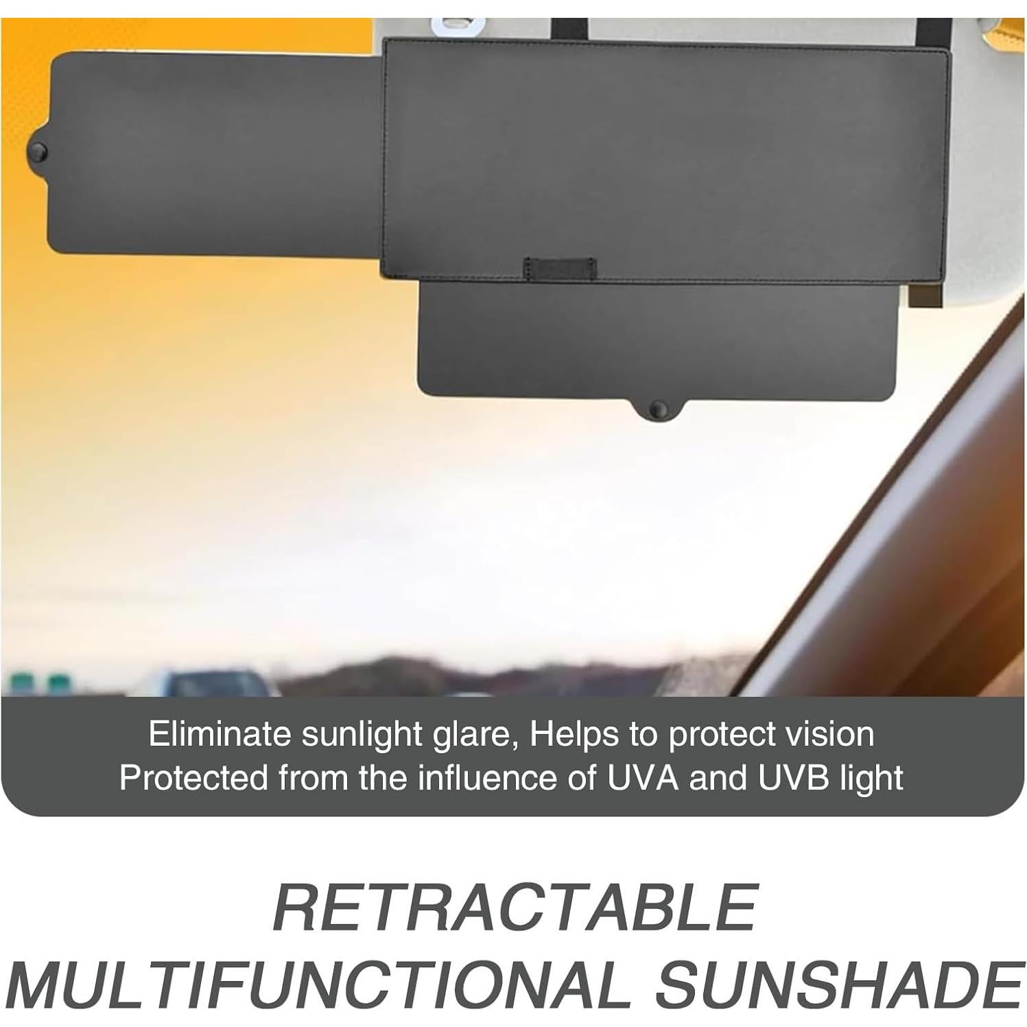 Extensor de Visera Solar para Auto Getfay 30.99x14.99cm Negro