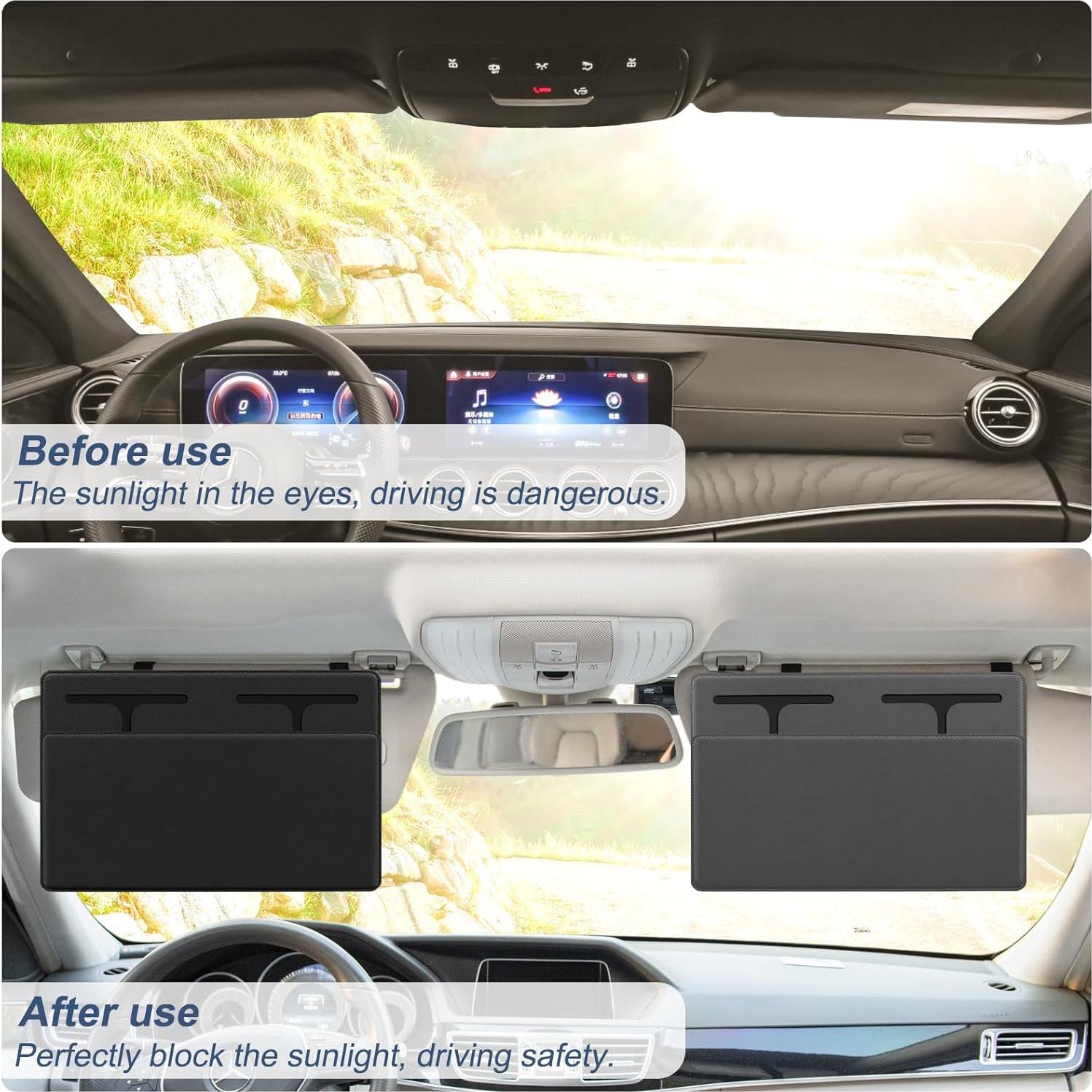 Extensor de Visera Solar NAZZO Negro para Coche Universal