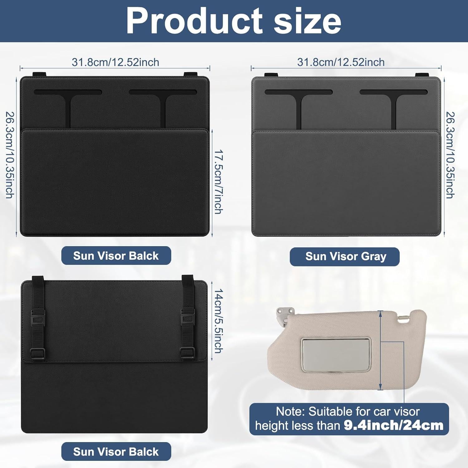 Extensor de Visera Solar NAZZO Negro para Coche Universal