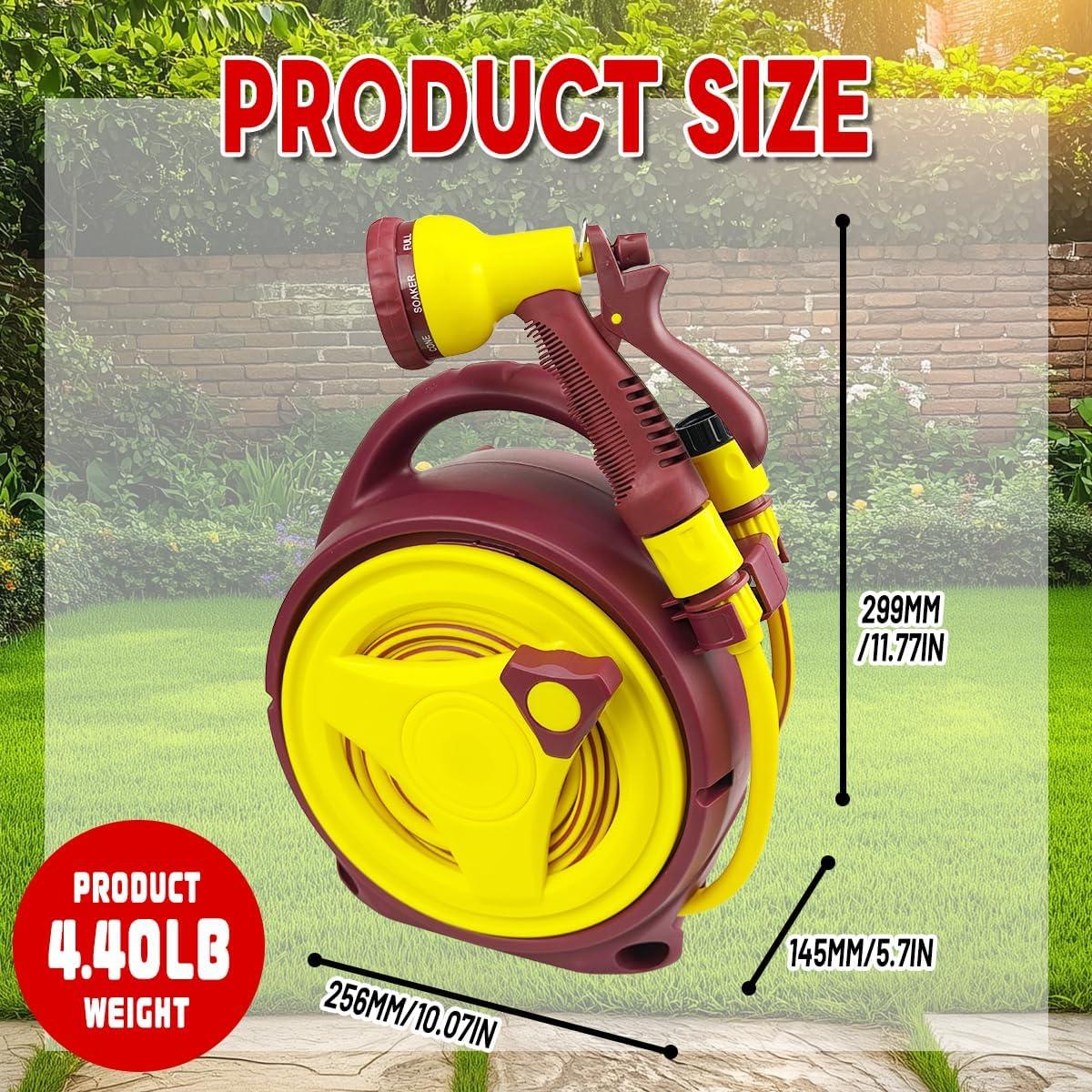 Carrete de Manguera Retráctil Leemeexaa 15.75m Amarillo